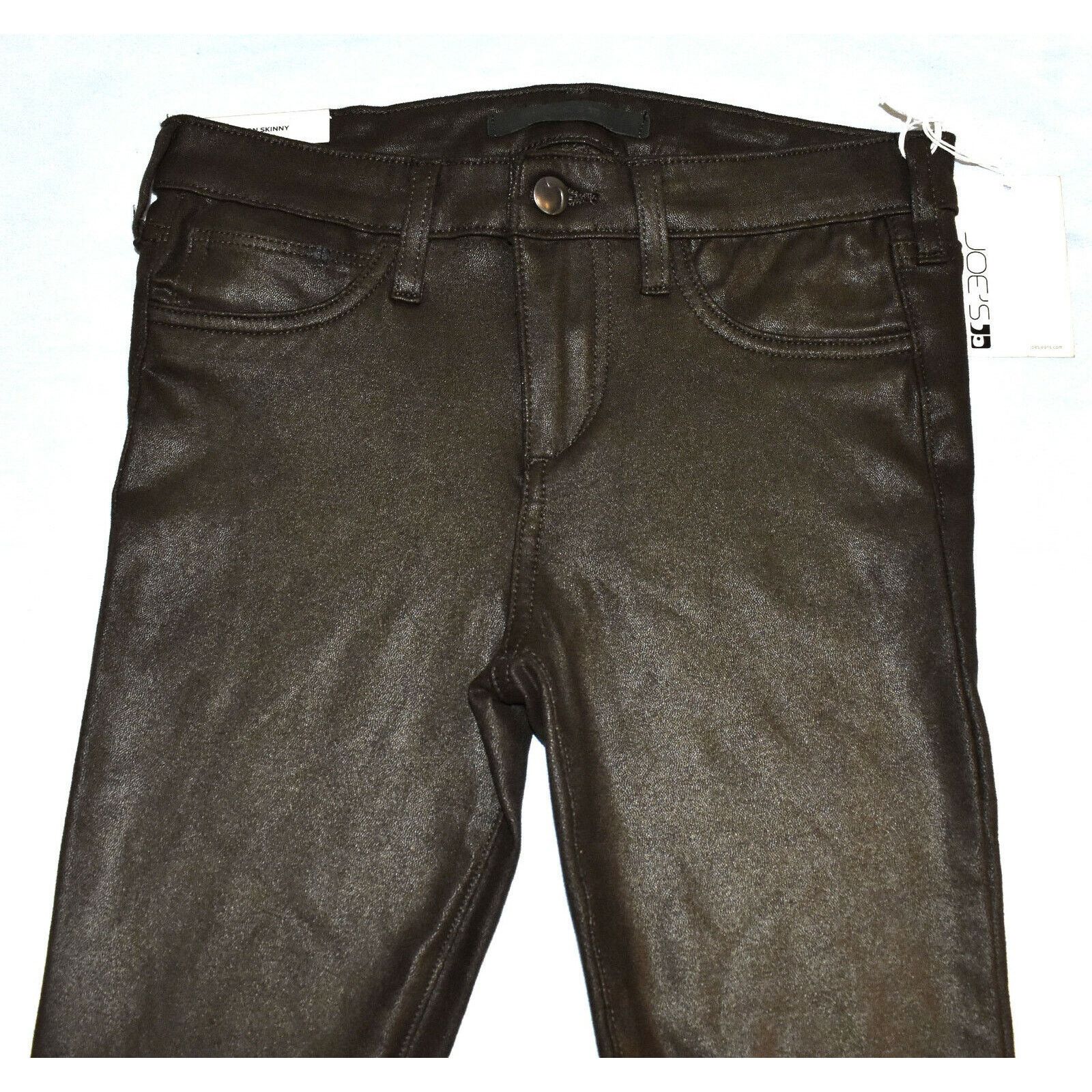 Joe's NEW JOES The Icon Skinny Stretch Cedar Faux Suede Jeans 24 Size 24" / US 00 / IT 34 - 3 Thumbnail