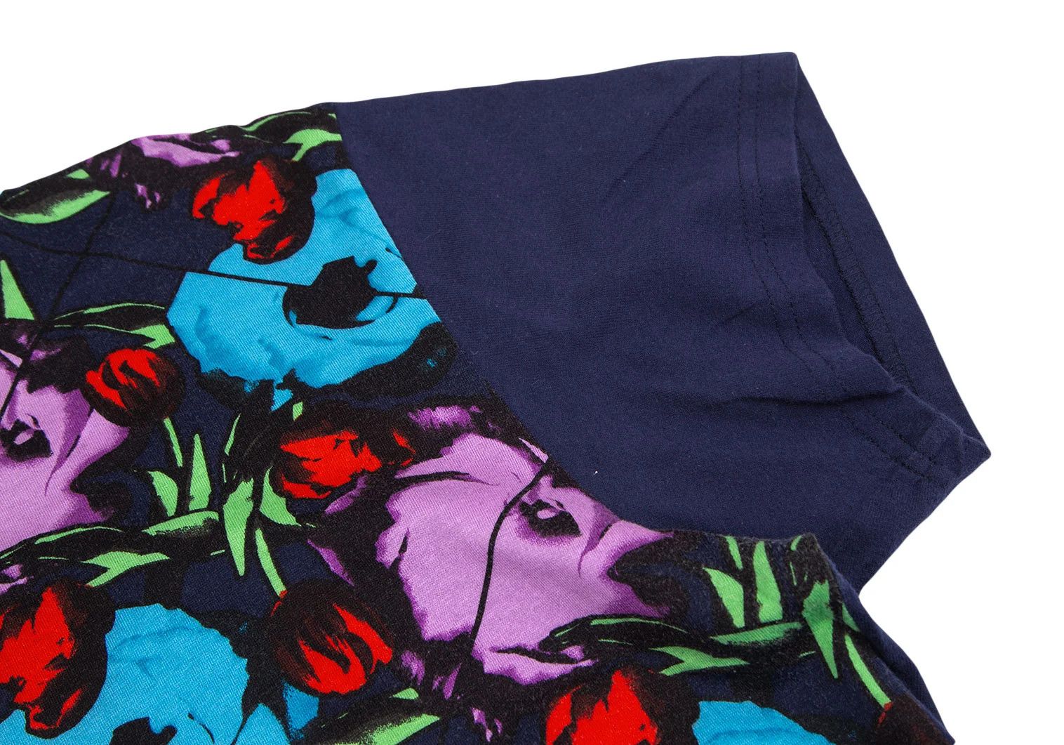 Issey Miyake Front Rose Print T-Shirt in Navy Blue Size US XL / EU 56 / 4 - 4 Thumbnail