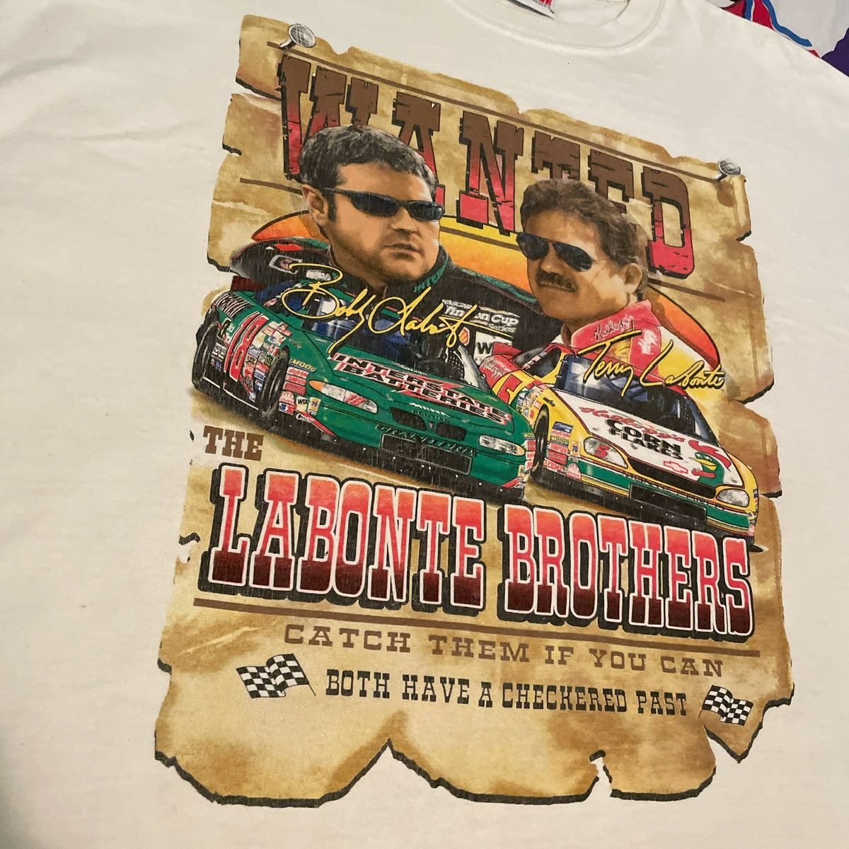 Chase Authentics × NASCAR × Vintage Vintage 1999 NASCAR Bobby & Tony LaBonte Brothers Tee Size US XL / EU 56 / 4 - 3 Thumbnail