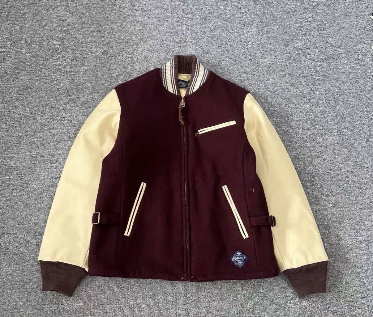 Neighborhood Neighborhood NBHD Leather-Sleeve Varsity Jacket J16 Size US M / EU 48-50 / 2 - 1 Thumbnail