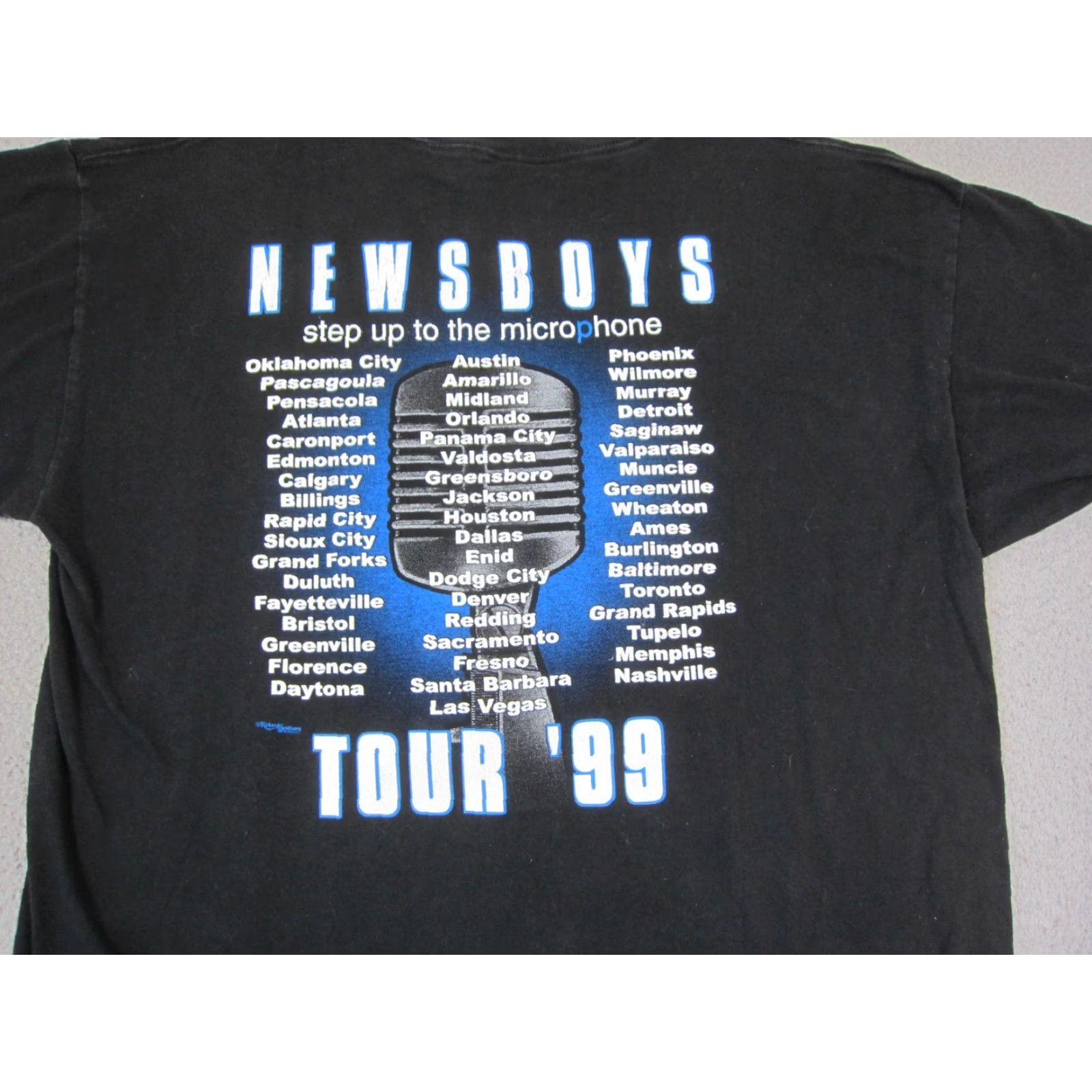 Tultex VINTAGE tultex Shirt Mens 2XL Black 90s Newsboys Tour Microphone Size US XXL / EU 58 / 5 - 7 Thumbnail