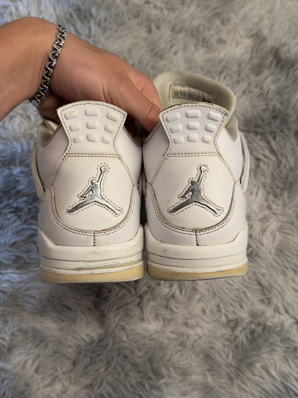 Jordan Brand Nike Air Jordan 4 Retro 2016 pure money white Size US 11 / EU 44 - 4 Thumbnail