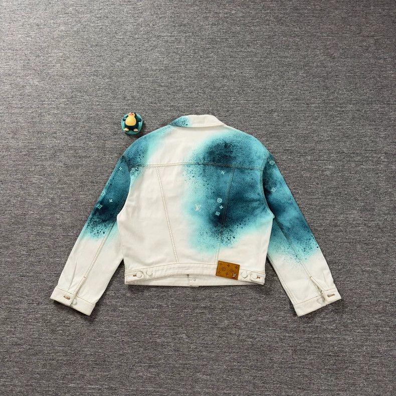 Louis Vuitton Louis Vuitton Ink-splashing denim jacket 2502-Nextarrow Size US M / EU 48-50 / 2 - 9 Thumbnail