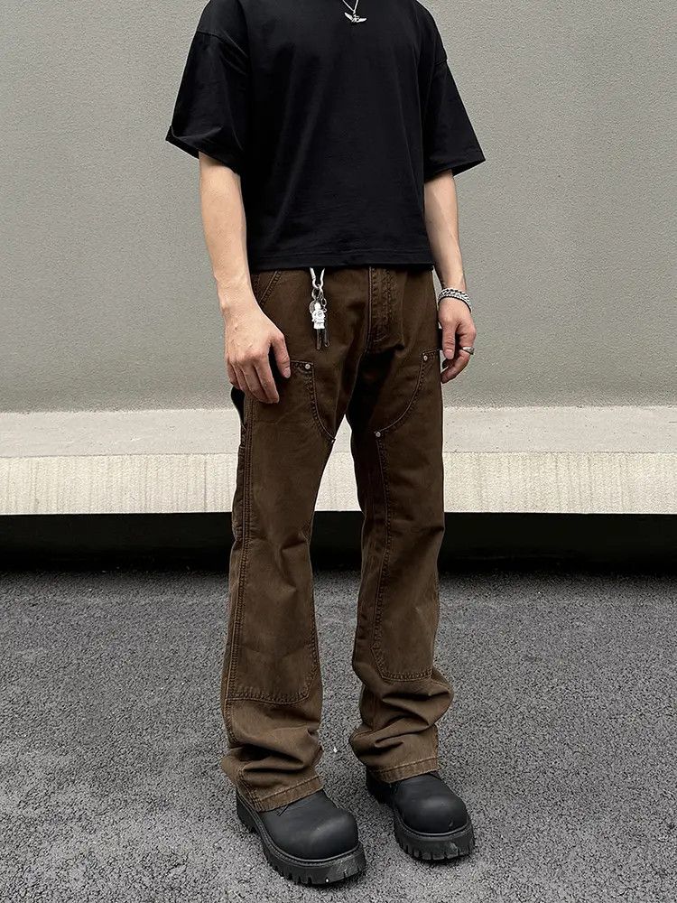 Japanese Brand × Jean Brown Panel Stacked Denim Jeans Size US 28 / EU 44 - 3 Thumbnail