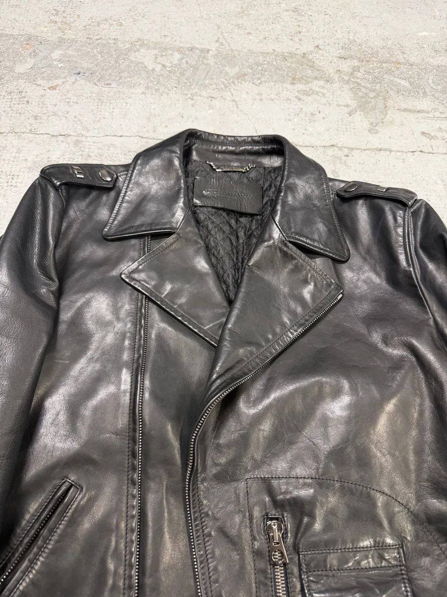 Dolce & Gabbana 2000s Dolce & Gabbana Perfecto Pure Black Leather Jacket Size US M / EU 48-50 / 2 - 8 Thumbnail