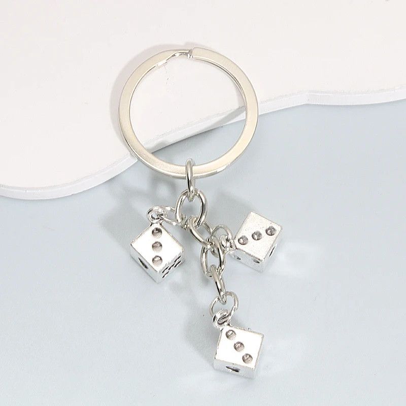 Jewelry Dice Keychain Recreation Handmade Size ONE SIZE - 1 Thumbnail