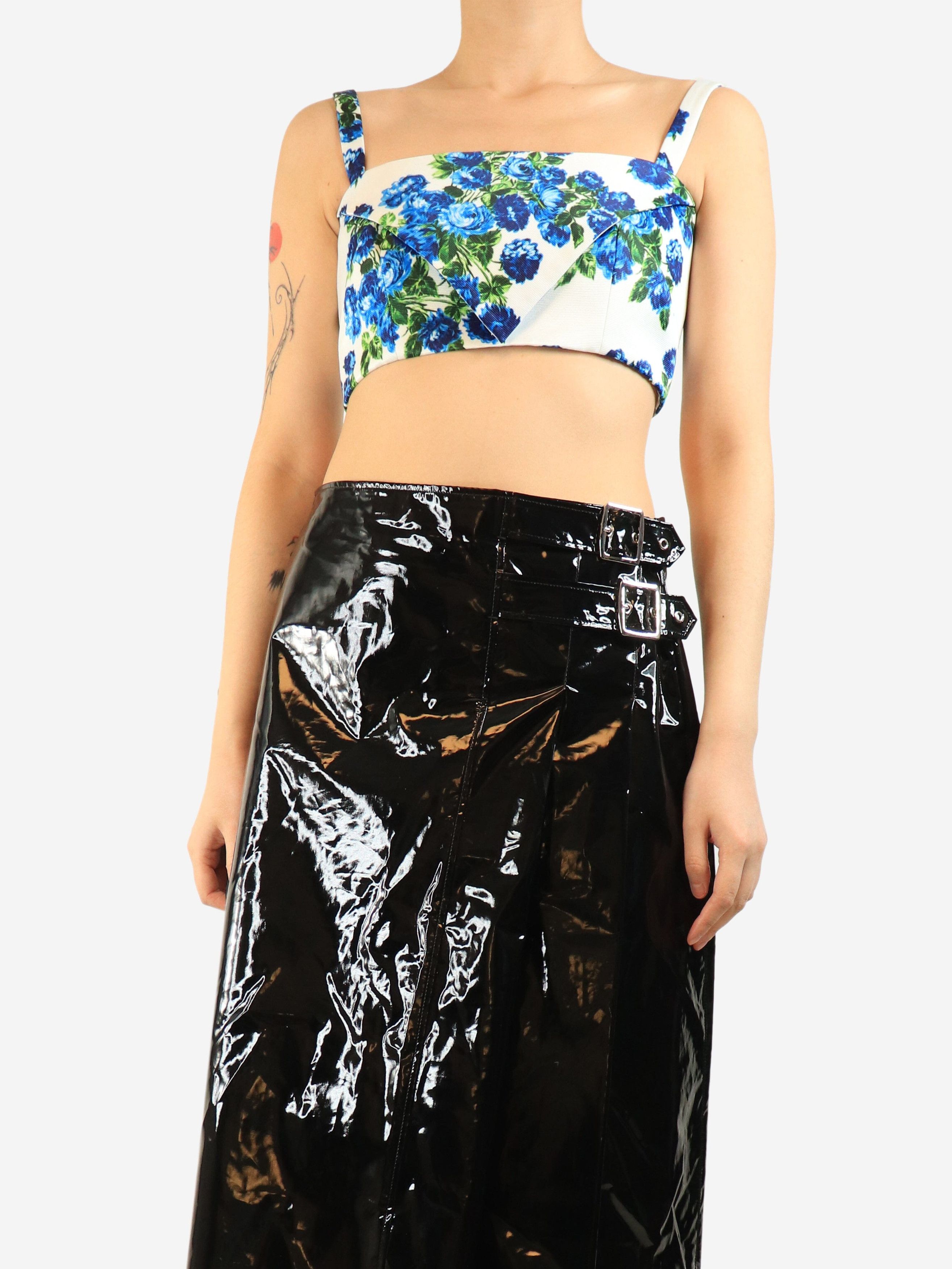Other Blue floral crop-top - UK 10 Size M / US 6-8 / IT 42-44 - 1 Thumbnail