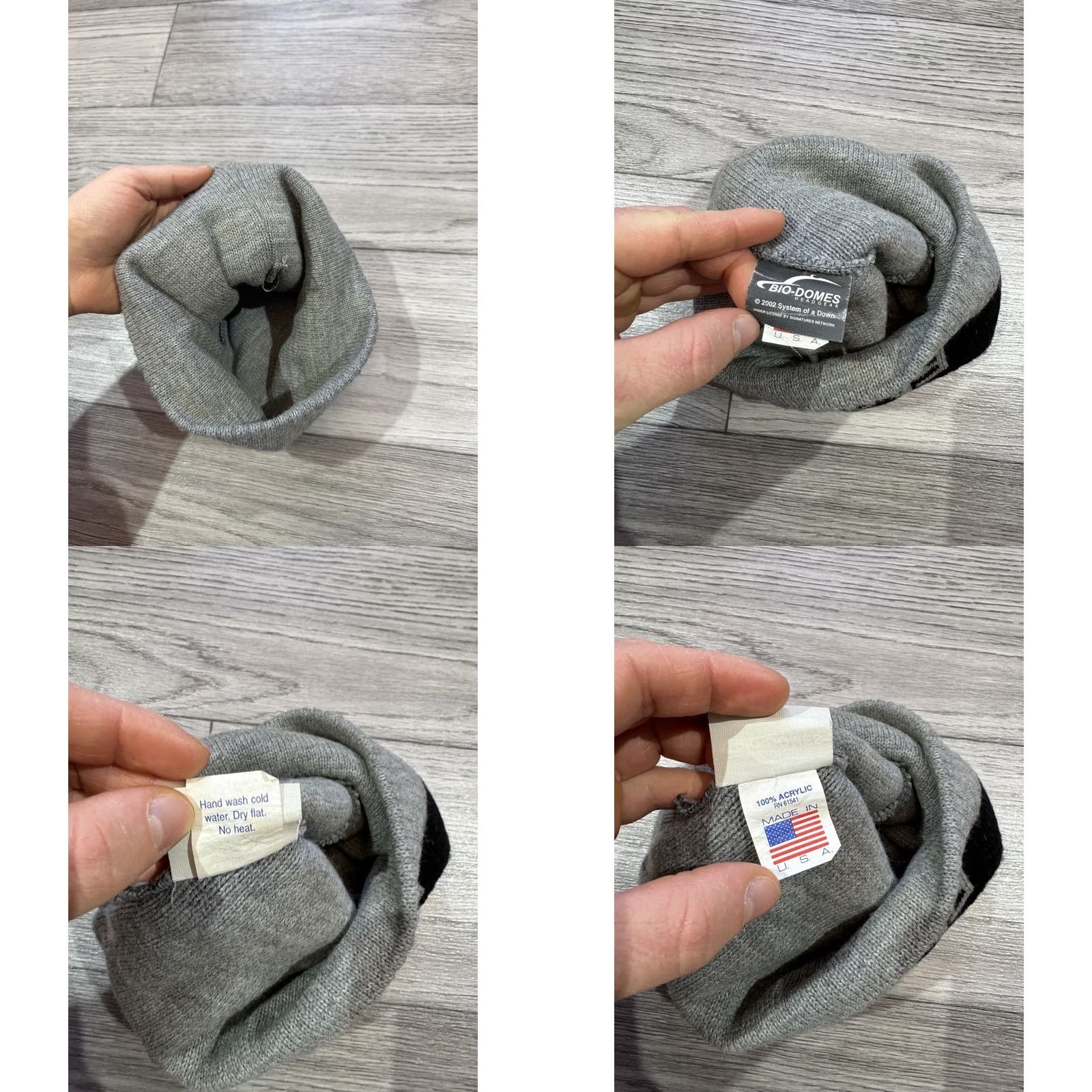 Vintage VINTAGE Bio Domes Beanie Gray Hat Cap Eminem Hip Hop 2002 Y2K Mens One Size Size ONE SIZE - 8 Thumbnail