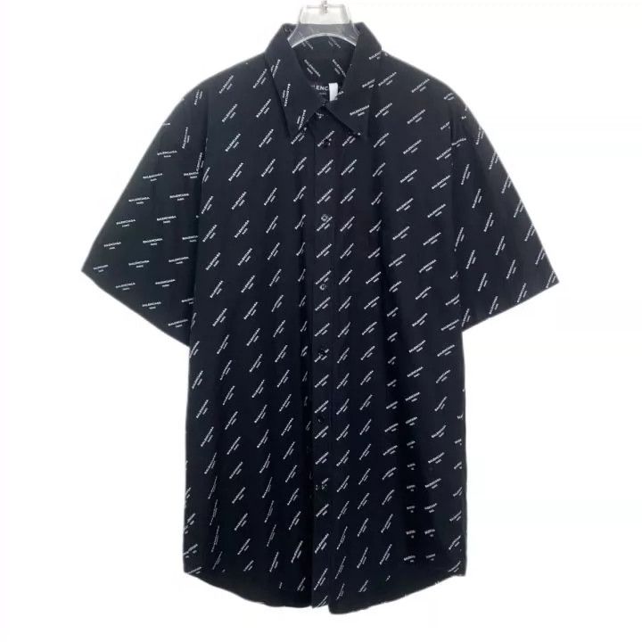 Balenciaga Balenciaga Black Logo Short Sleeve Shirt - dmc Size US M / EU 48-50 / 2 - 1 Thumbnail