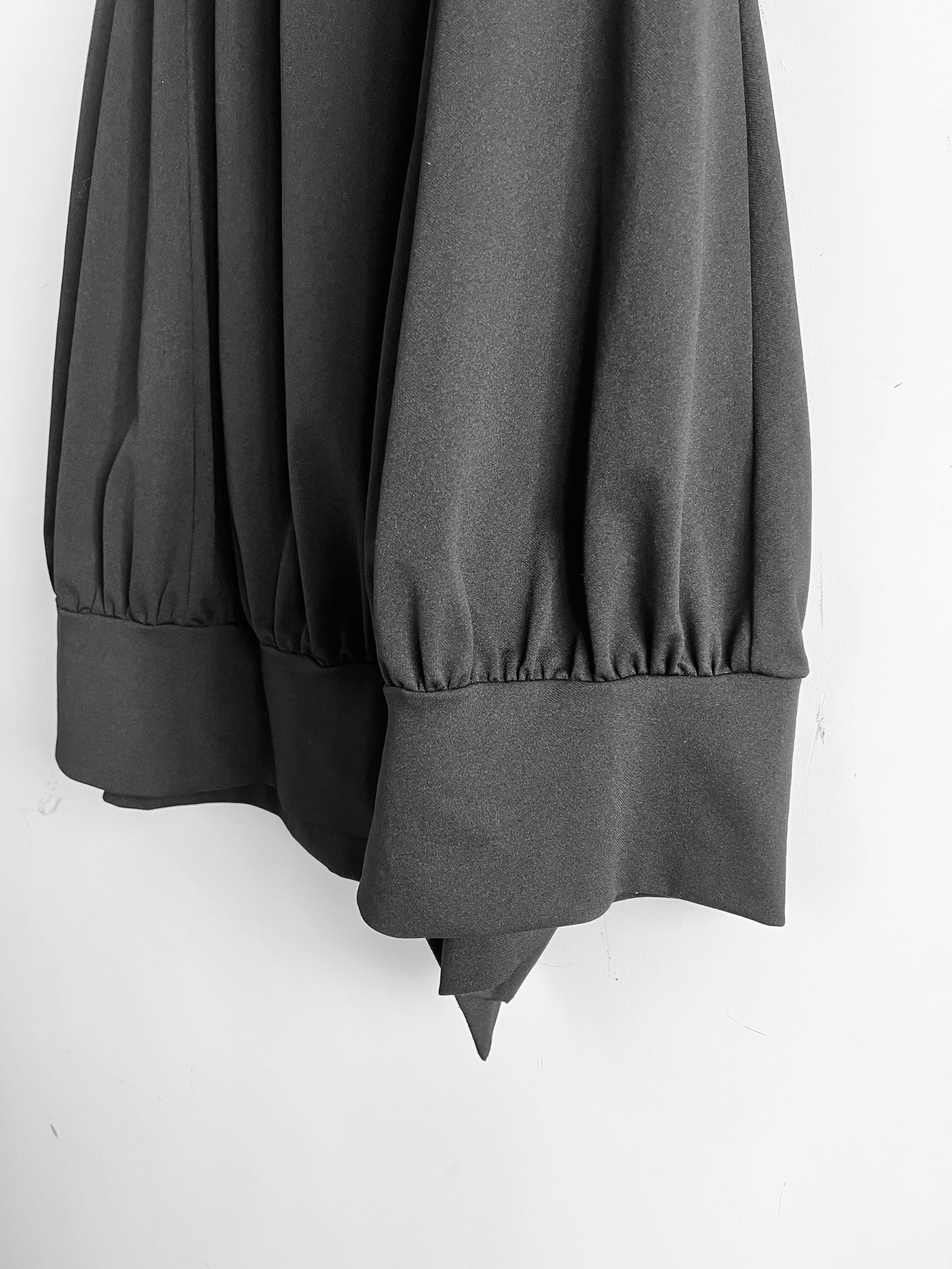 Yohji Yamamoto REGULATION - POLYESTER TWILL JERSEY SKIRT