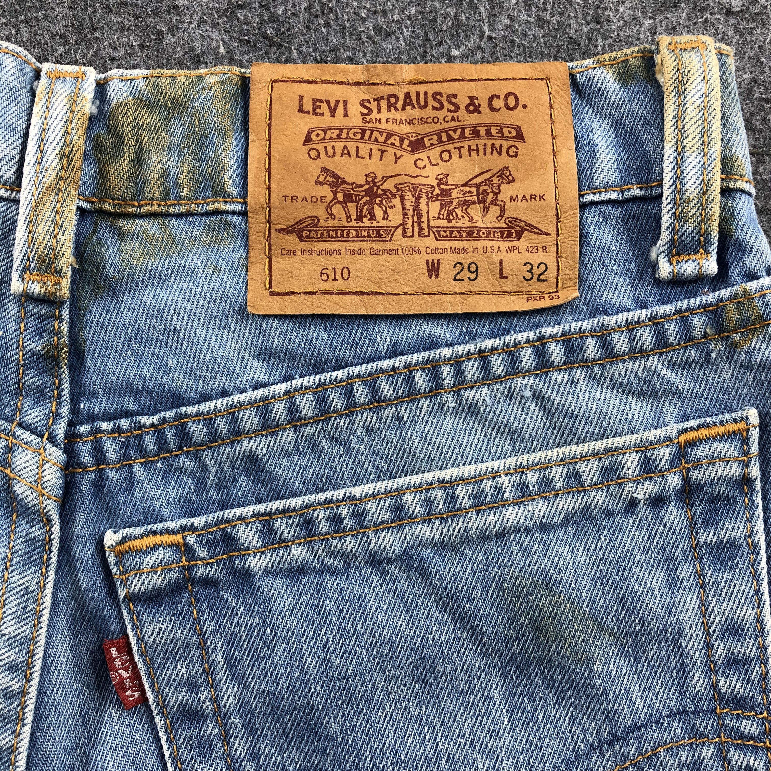 Levi's Vintage 90s Blue Wash Levis 610 Jeans-JM1405 Size US 27 - 5 Thumbnail