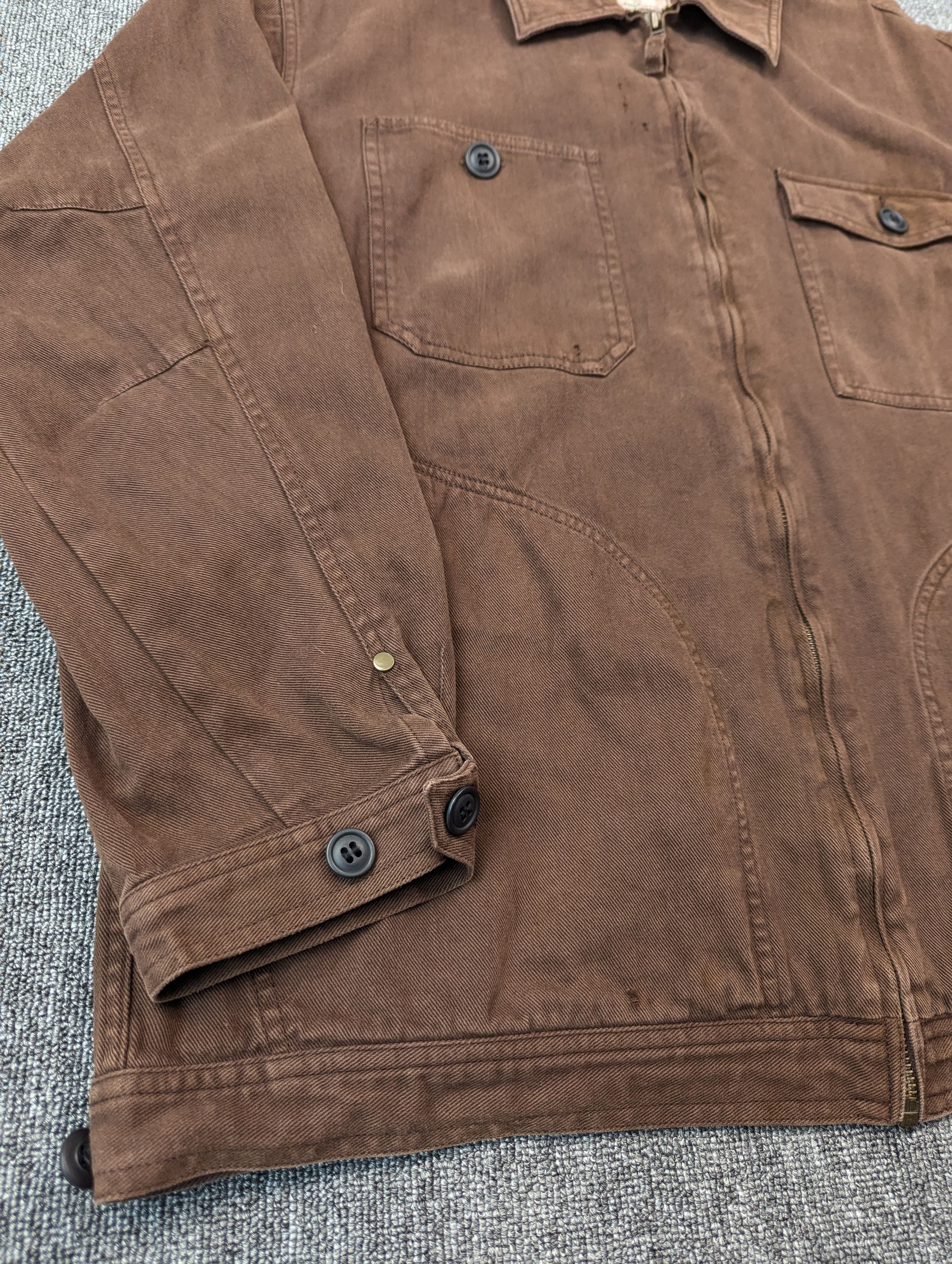 Japanese Brand Vintage Mackdaddy Distressed Brown Cotton Jacket Size US L / EU 52-54 / 3 - 5 Thumbnail
