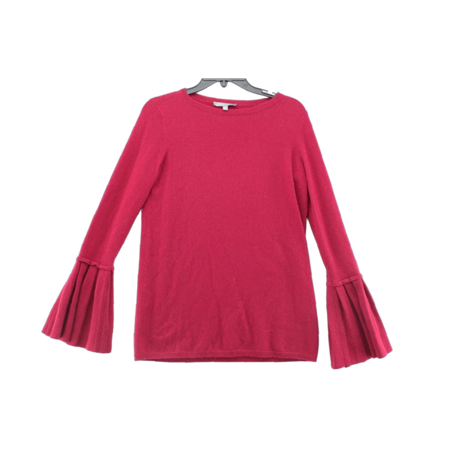 Neiman Marcus Neiman Marcus 100% Cashmere Sweater Women's S Red Bell Sleeve Pullover Knits Luxury Winter Vintage Size S / US 4 / IT 40 - 1 Thumbnail