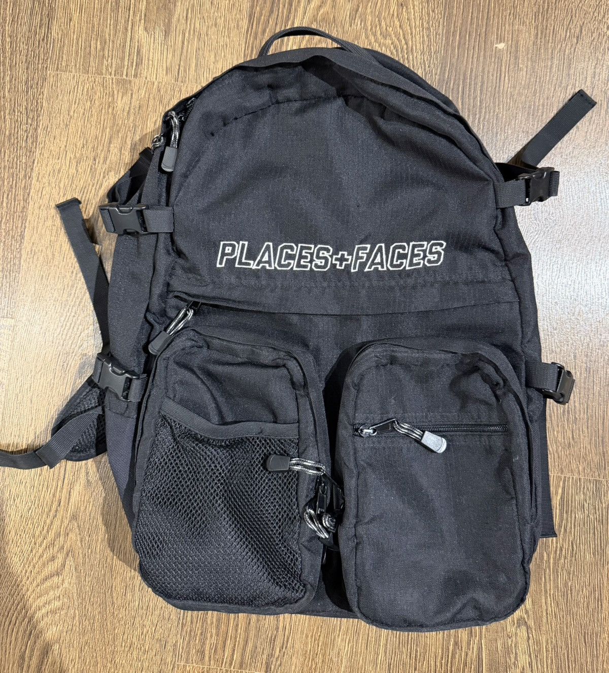 Places + Faces 2019 Places + Faces Embroidered Backpack Black Size ONE SIZE - 1 Thumbnail