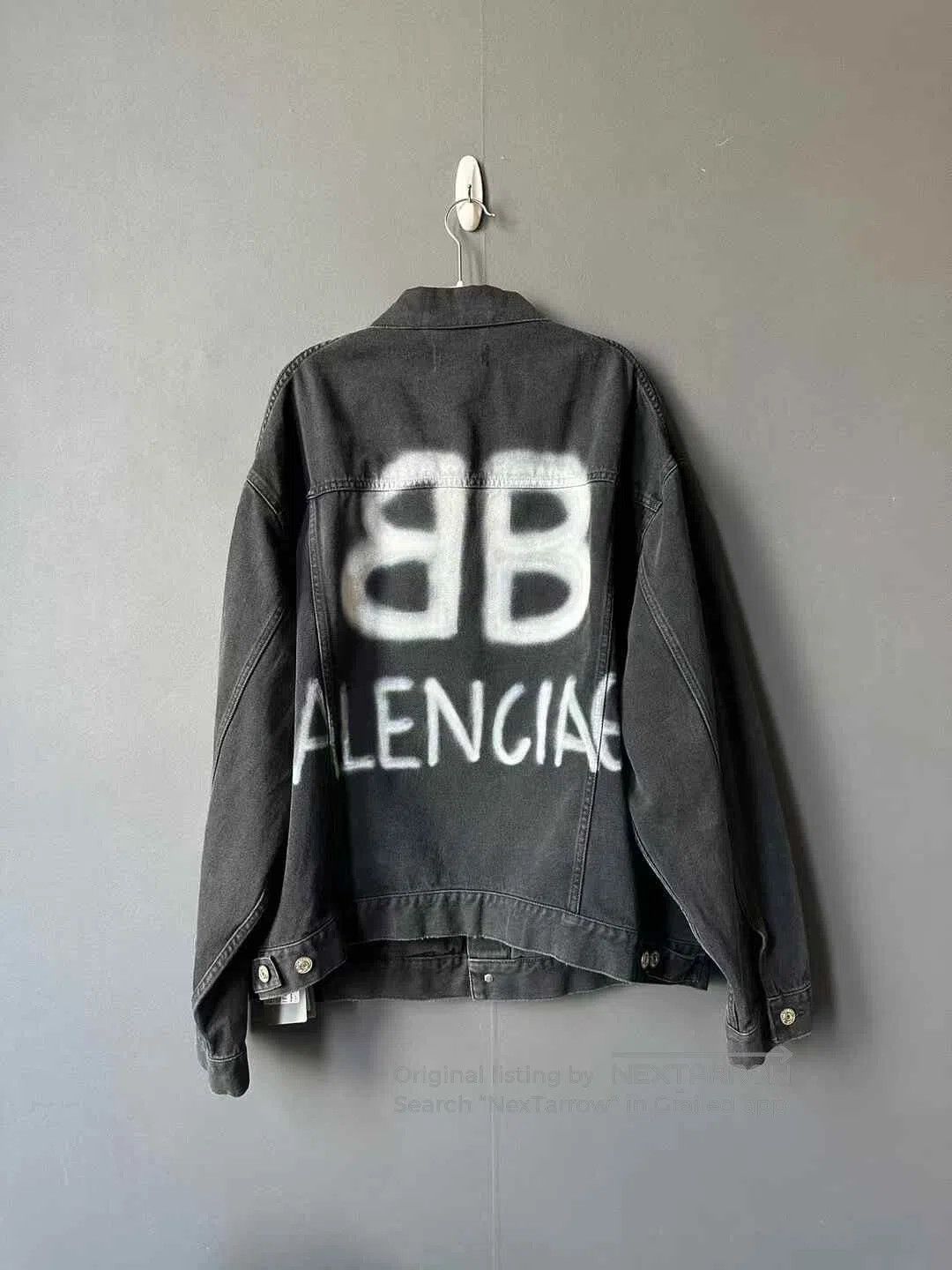 Balenciaga Balenciaga Graffiti Spray Paint Denim Jacket| Size US M / EU 48-50 / 2 - 1 Thumbnail