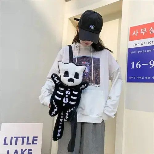 Other Skull Plush Backpack Size ONE SIZE - 1 Thumbnail