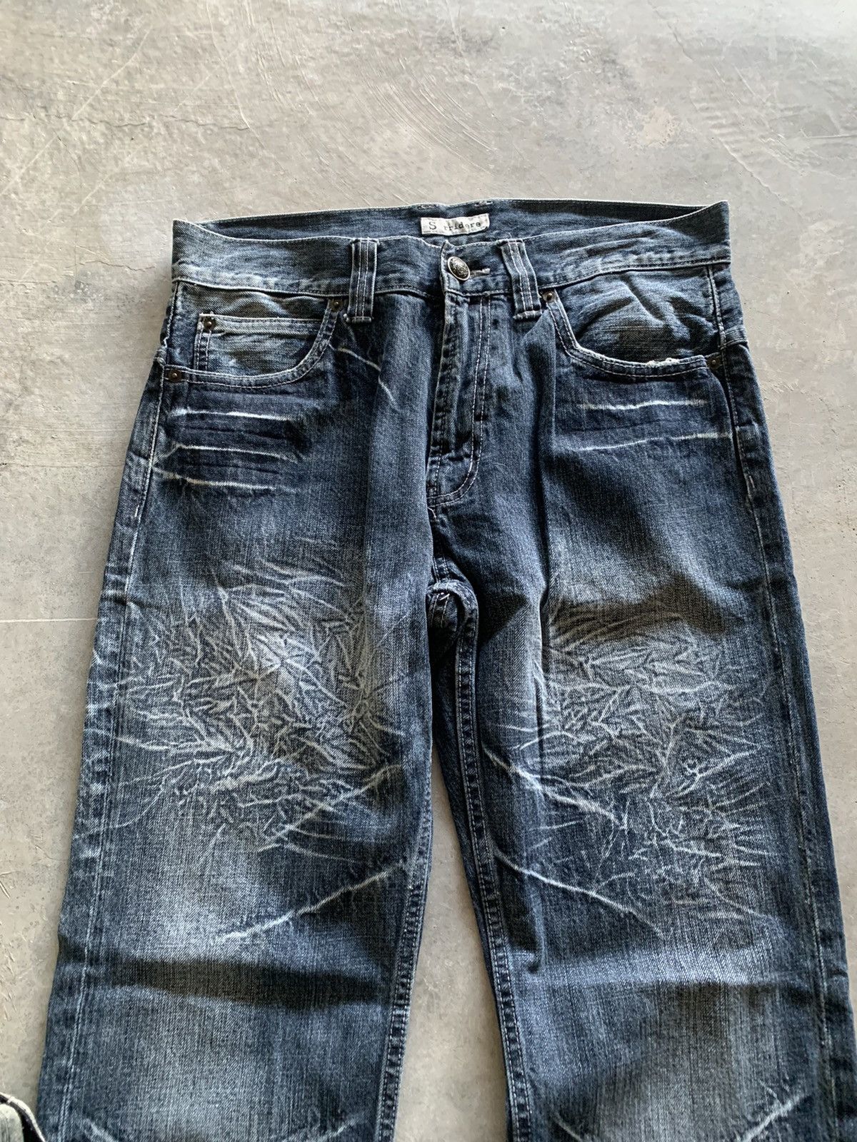 Japanese Brand FLARE SORRIDERE SICK WHISKERED WASHED JAPANESE GRUNGE Size US 33 - 3 Thumbnail