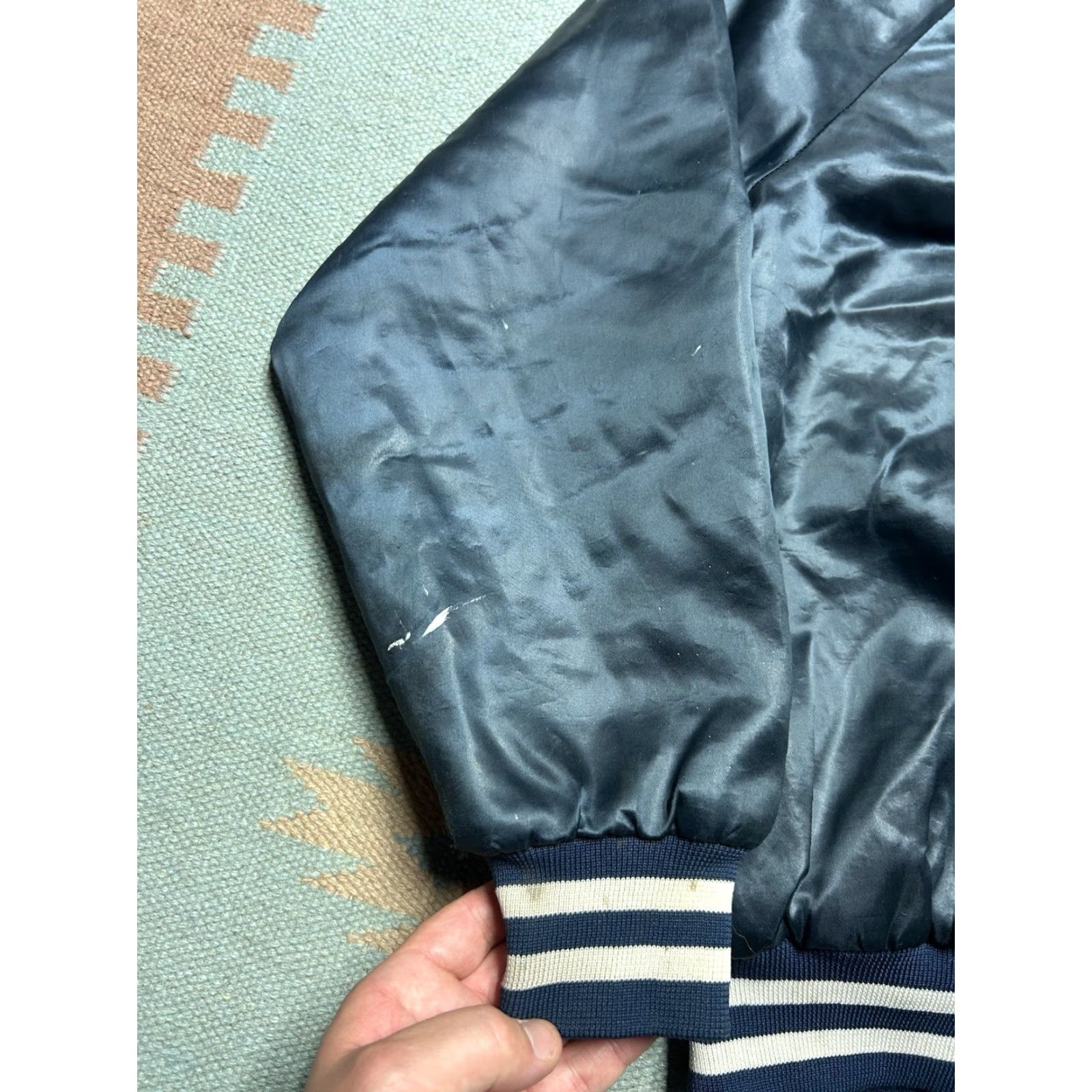 Vintage VINTAGE 80s satin bomber jacket Hutch’s Kerrie Montpelier Ohio restaurant L Jacket Size US L / EU 52-54 / 3 - 3 Thumbnail