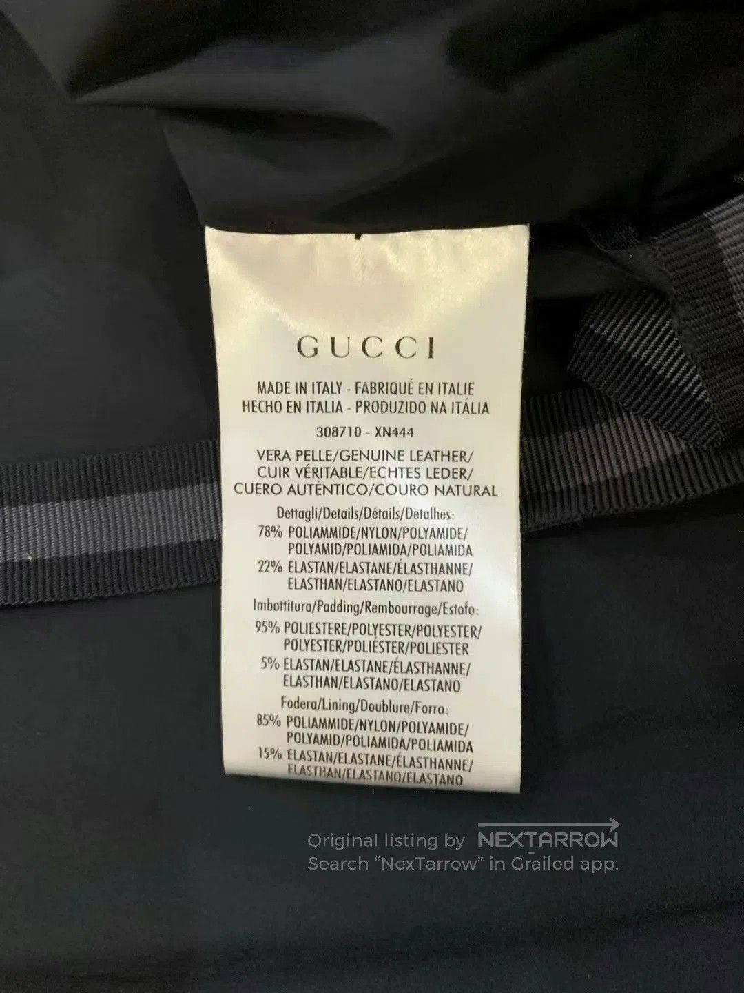 Gucci blue leather zip-up jacket by Gucci. Size US L / EU 52-54 / 3 - 3 Thumbnail