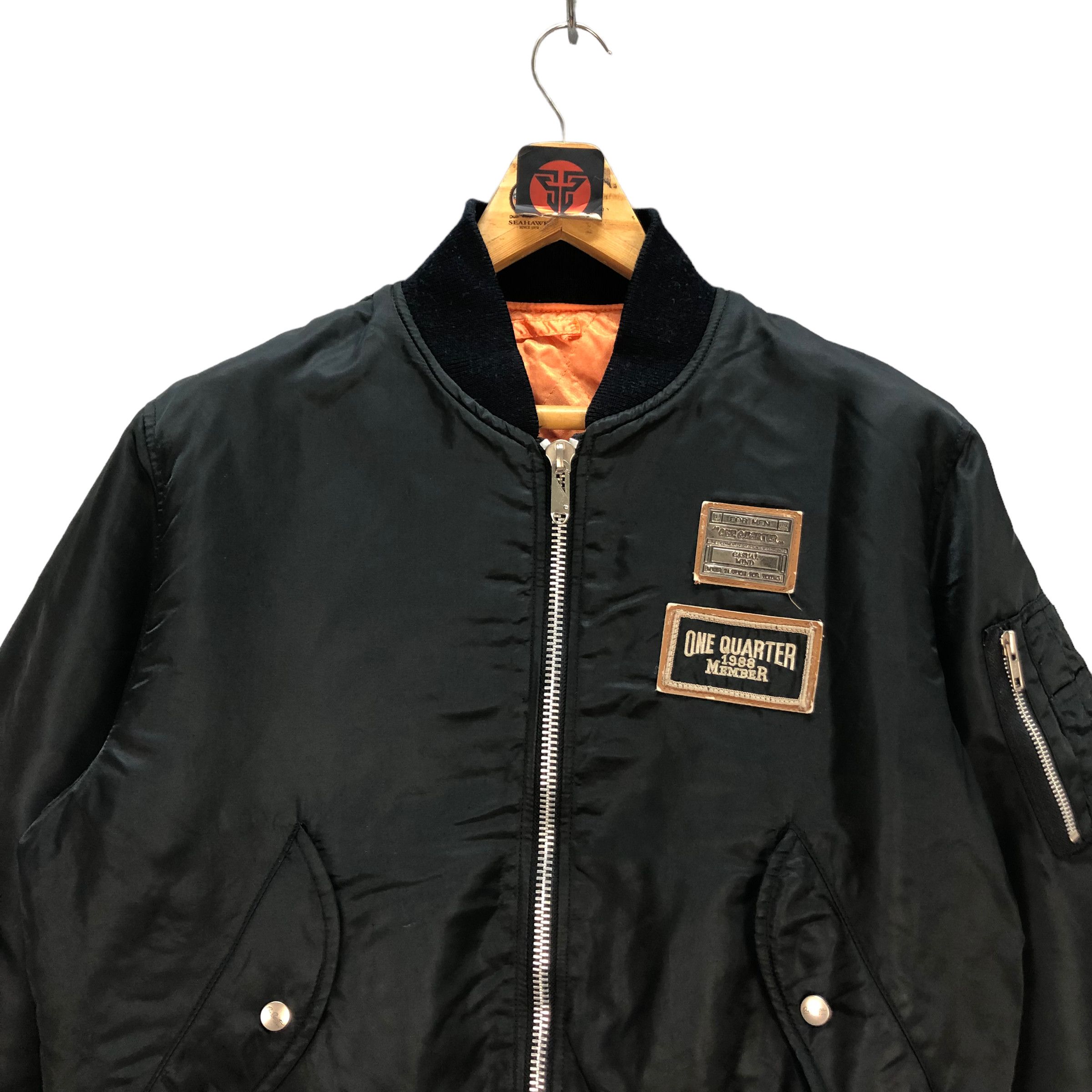Japanese Brand ONE QUARTER FOR MEN BOMBER JACKET #7334-130 Size US M / EU 48-50 / 2 - 2 Thumbnail