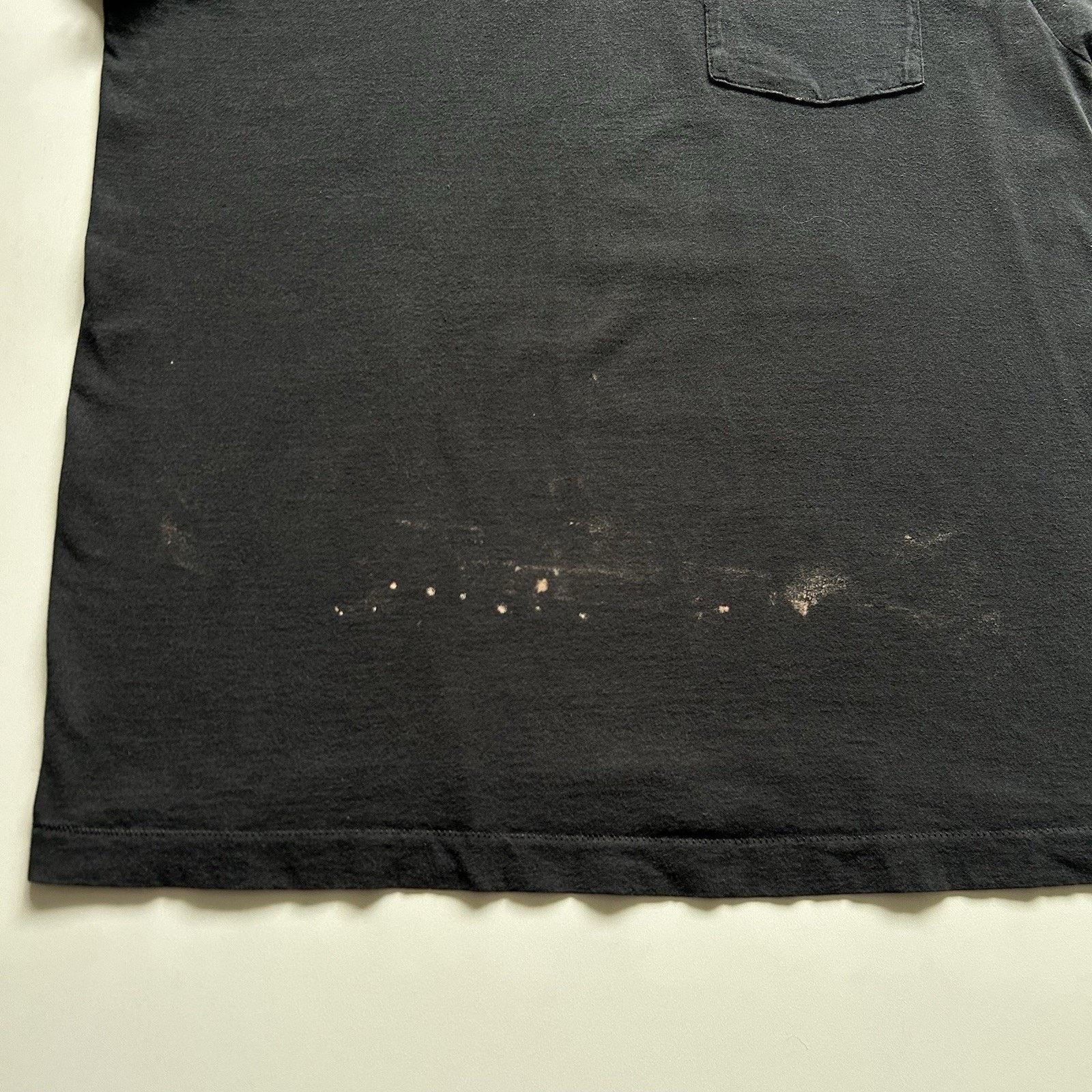 Vintage Vintage Faded Black Pocket T-Shirt Large 90s Single Stitch Size US XL / EU 56 / 4 - 3 Thumbnail
