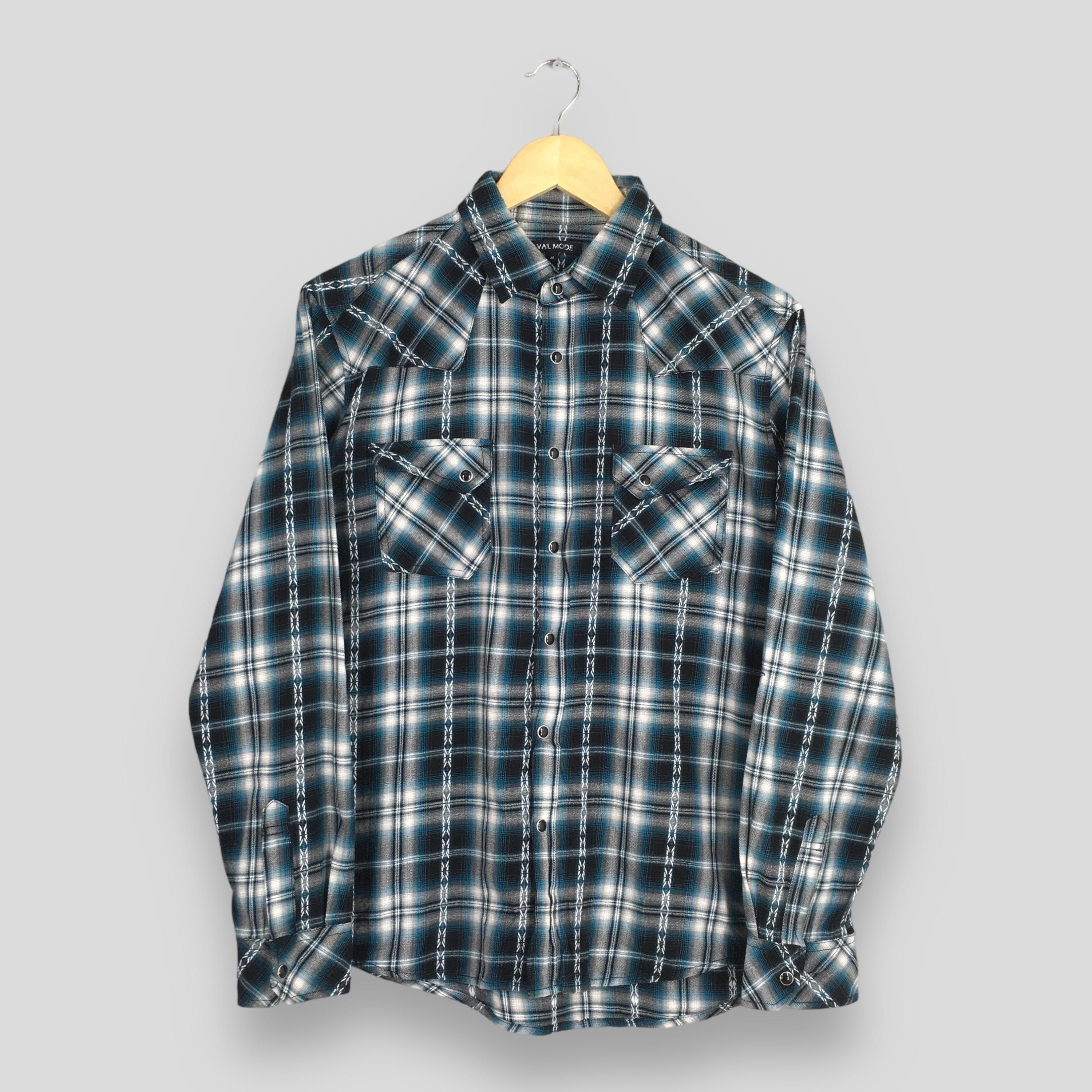 Flannel × Vintage Vintage Avail Mode Plaid Shadow Checkered Shirt Medium Size US M / EU 48-50 / 2 - 1 Thumbnail