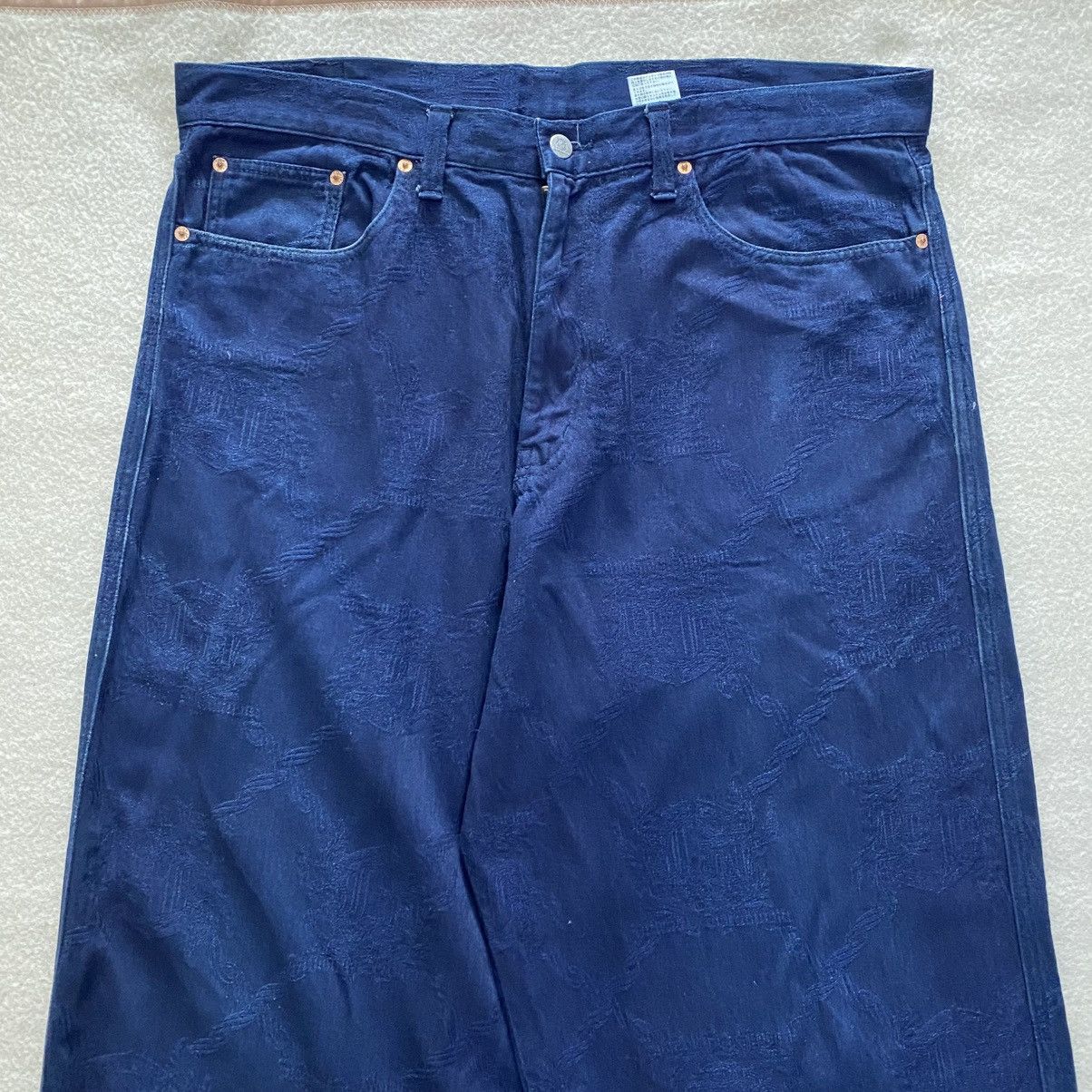 If Six Was Nine × Japanese Brand × Vintage Vintage Juvenile Delinquent Baggy Wide Denim Pants w39 Size US 39 - 6 Thumbnail