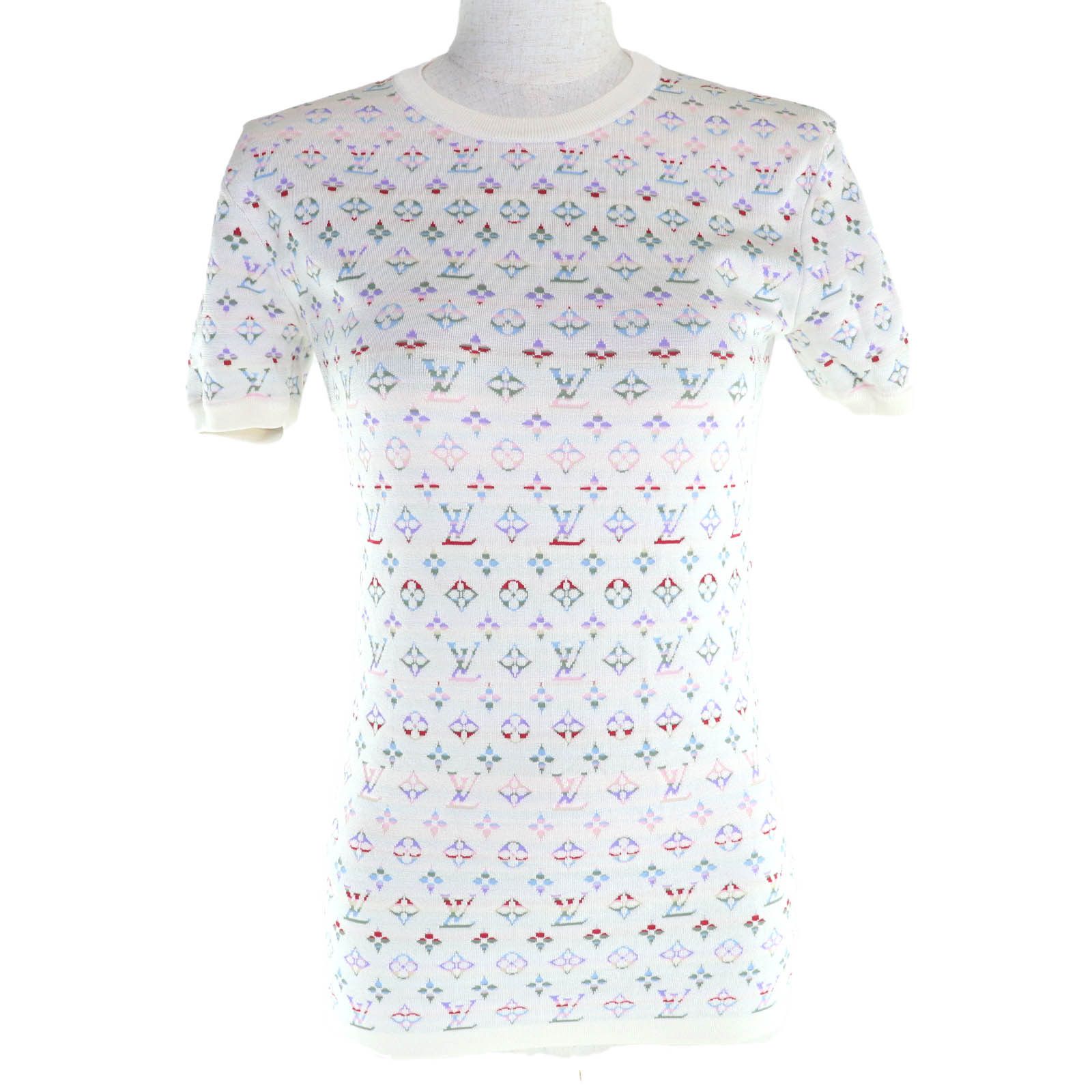 Louis Vuitton Louis Vuitton Louis Vuitton Multi Silk Knit Short Sleeve Top Others Tops DUTY FREE for USA Size ONE SIZE - 1 Thumbnail