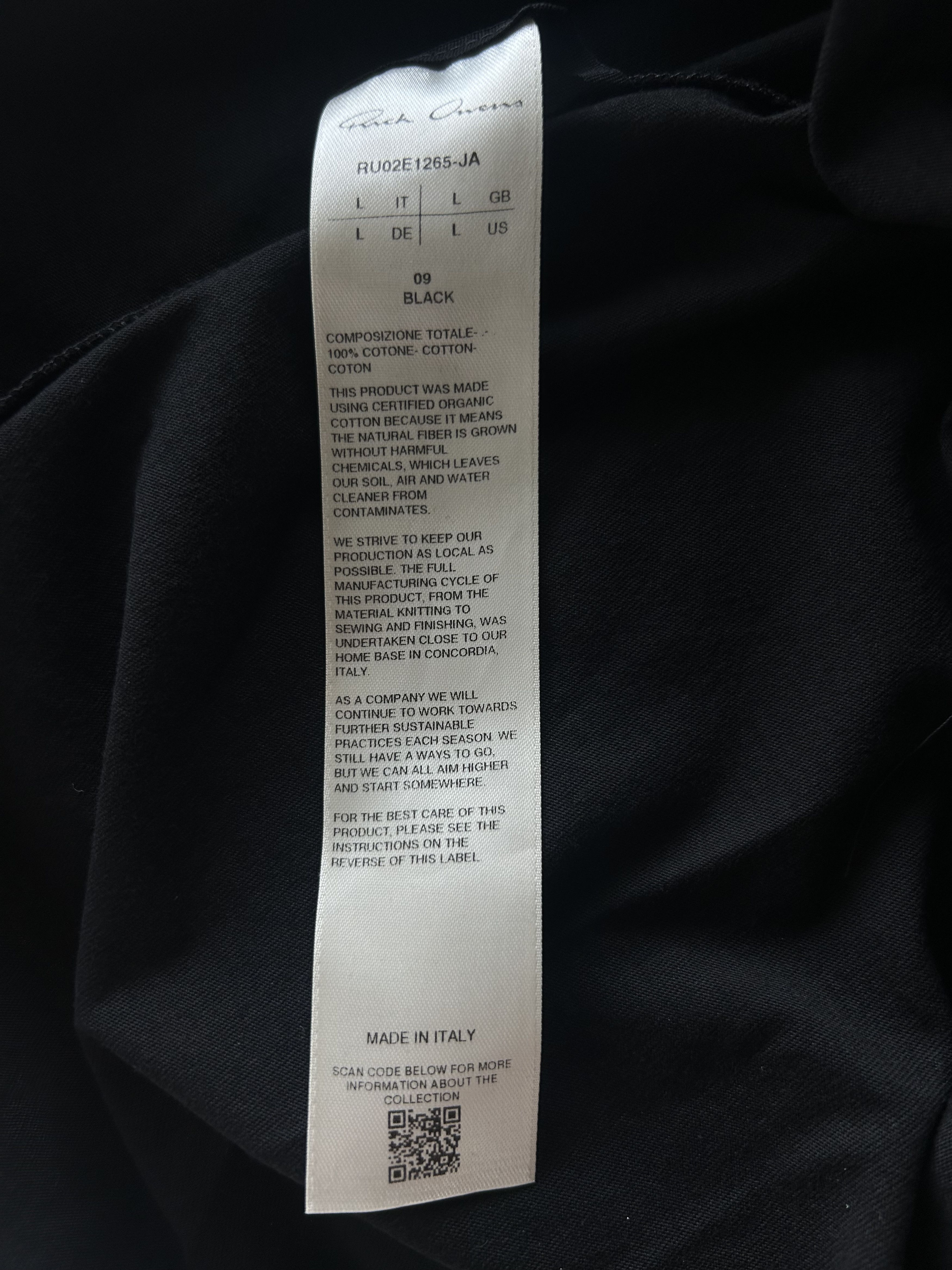 Rick Owens Rick Owens Black Short Level T-Shirt Size US M / EU 48-50 / 2 - 4 Thumbnail