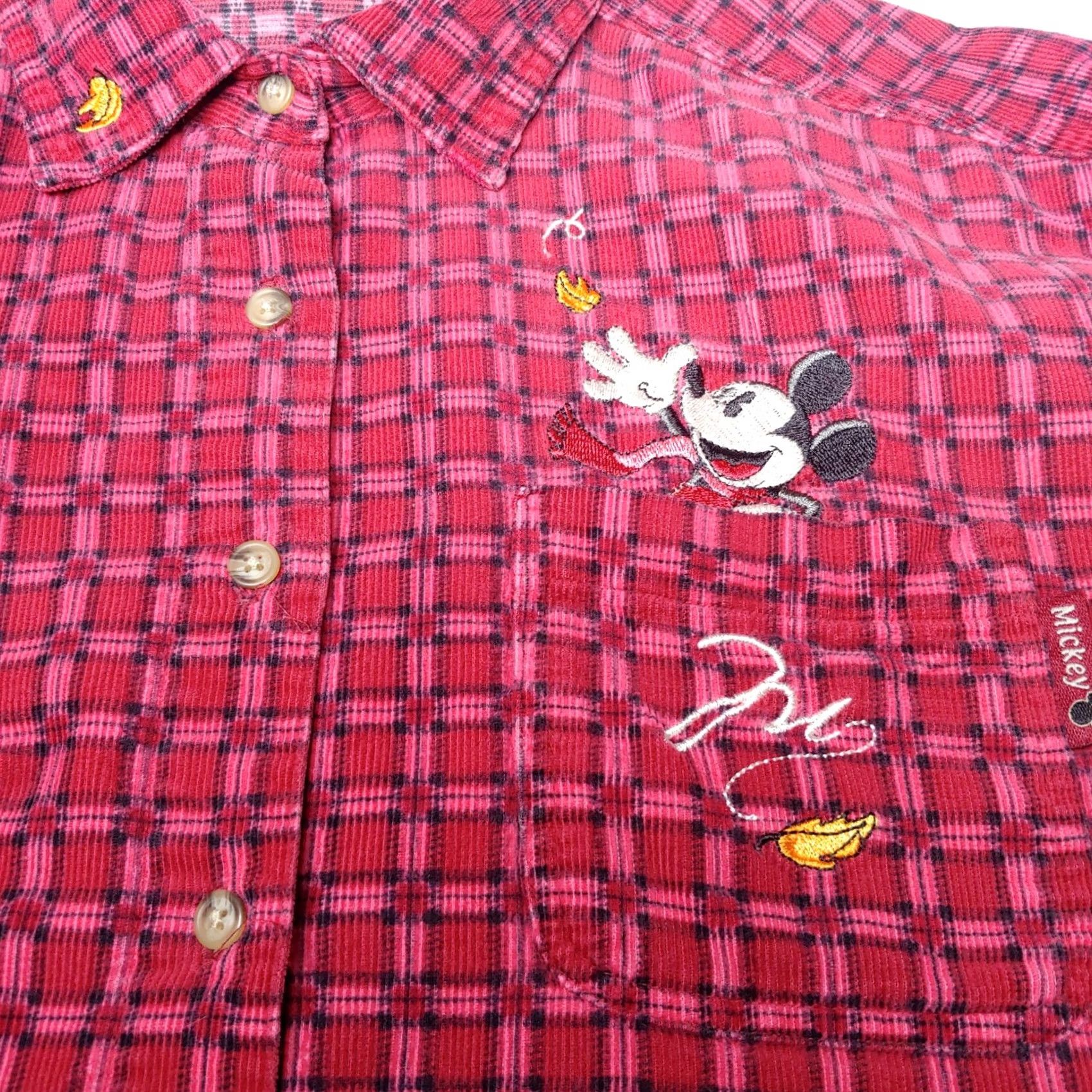 Mickey Unlimited VINTAGE Mickey Unlimited Mickey Mouse Shirt Women L Long Sleeve Red Plaid 90s Size L / US 10 / IT 46 - 2 Thumbnail