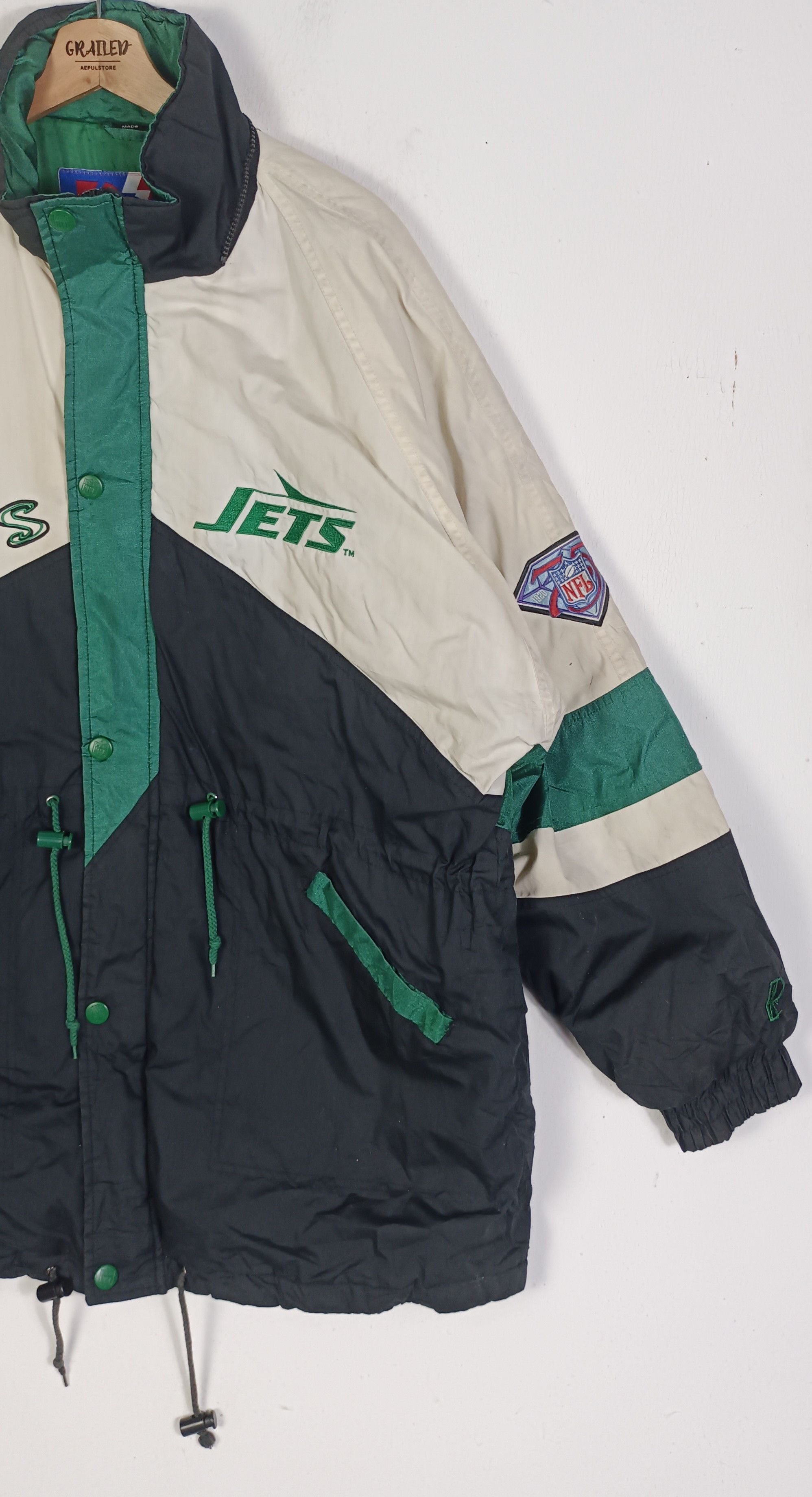 NFL Vintage 90🔥 New York Jets NFL Puffer Jacket Size US XXL / EU 58 / 5 - 6 Thumbnail
