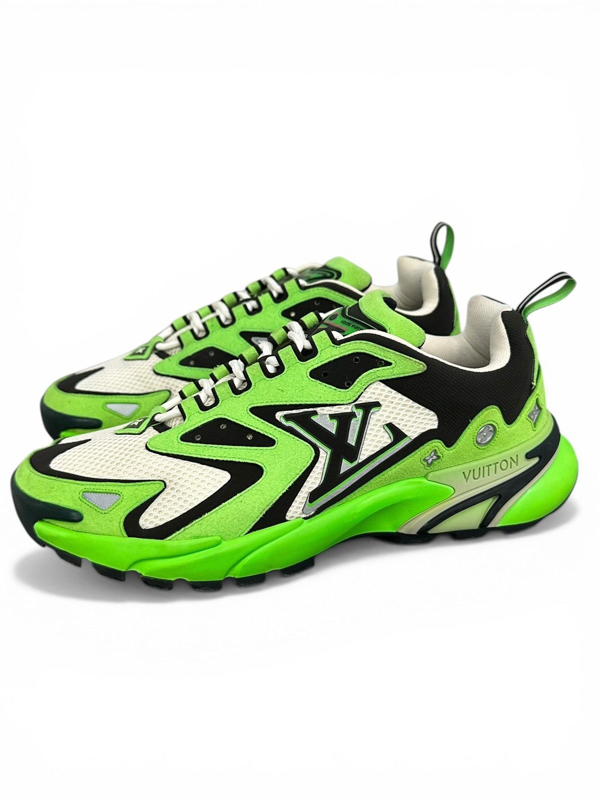 Louis Vuitton LV Runner Tatic White & Green Sneakers Size 8LV (9.5US) Size US 9.5 / EU 42-43 - 2 Thumbnail