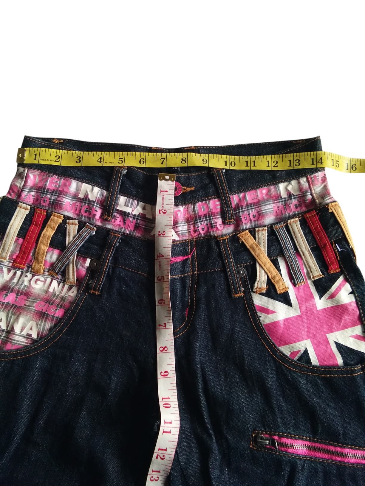 PPFM DOUBLE WAIST💥NYLAUS PUNK STYLE JAPANESE DENIM Size US 29 - 21 Thumbnail