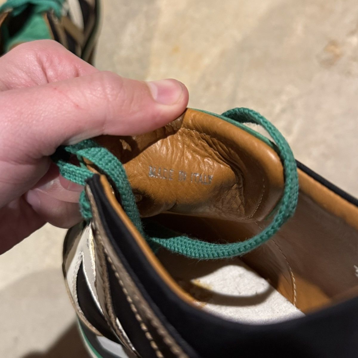 Jimmy Choo Jimmy Choo London Iconic Green Mix Media Logo Sneakers EU 35 Size US 5 / IT 35 - 14 Thumbnail