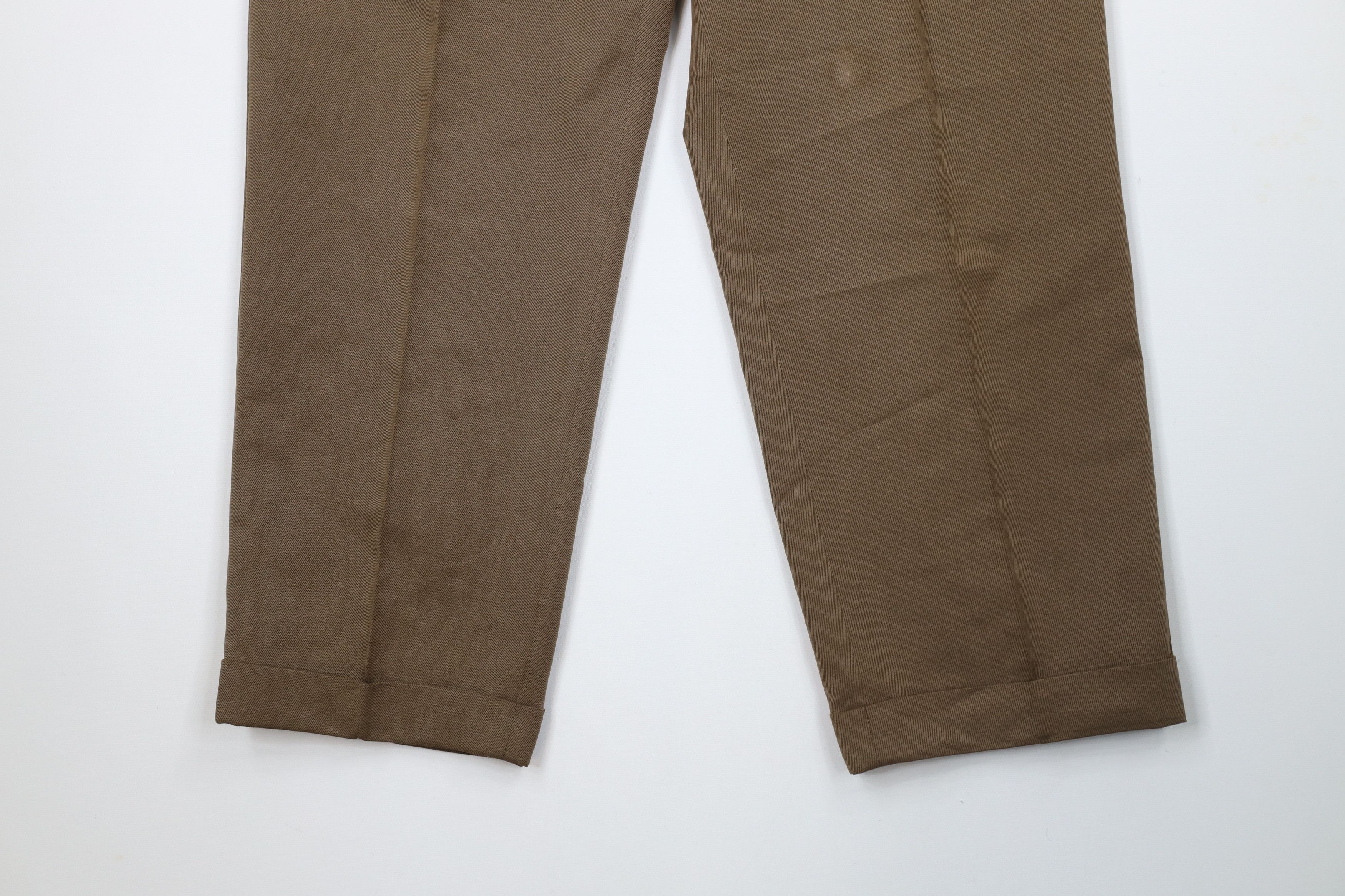 Vintage Vintage 90s Streetwear Pleated Wide Leg Whipcord Chino Pants Size US 34 / EU 50 - 4 Thumbnail