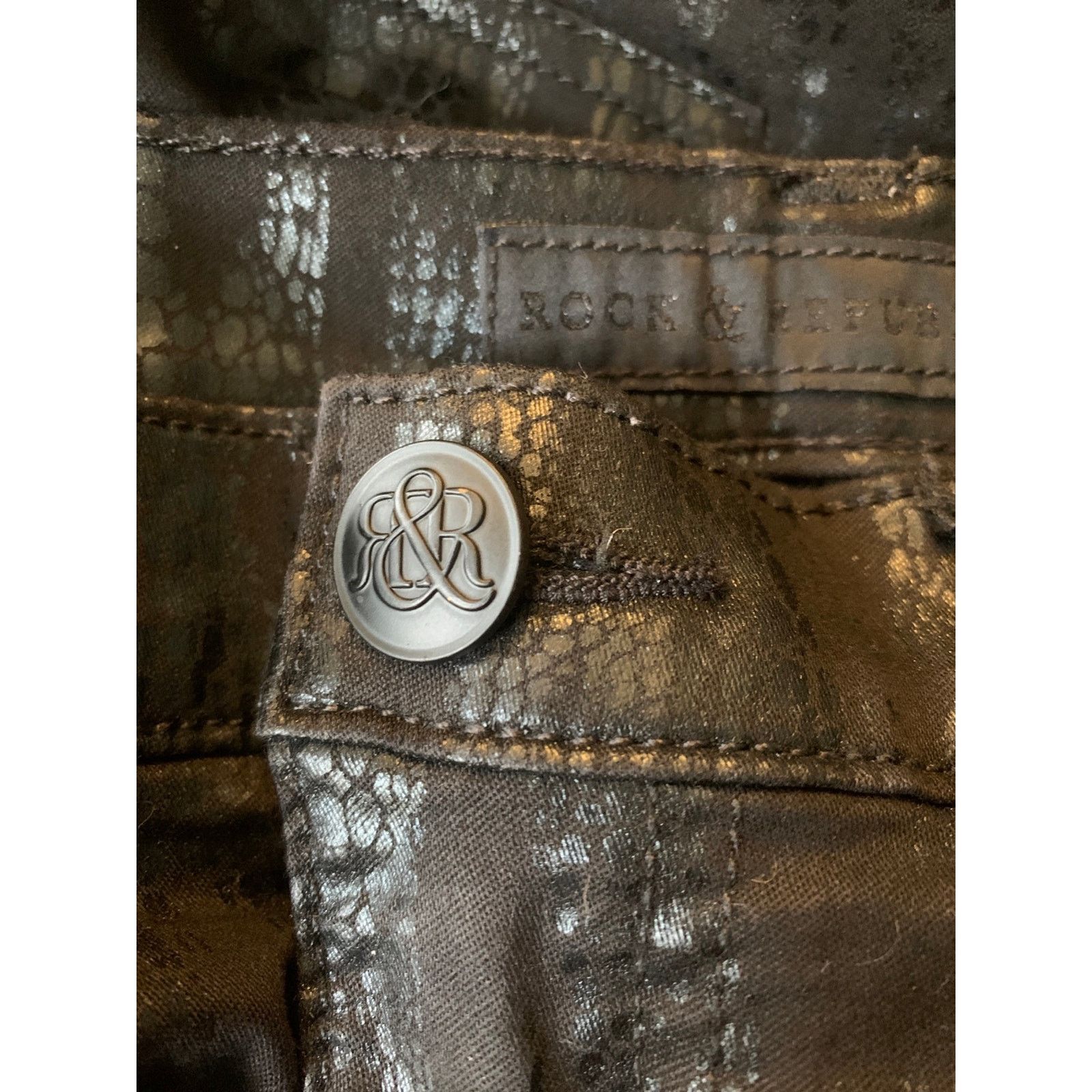 Rock & Republic Rock & Republic Berlin Jeans R010120 Black Pant Women 12M Size 32" / US 10 / IT 46 - 8 Thumbnail