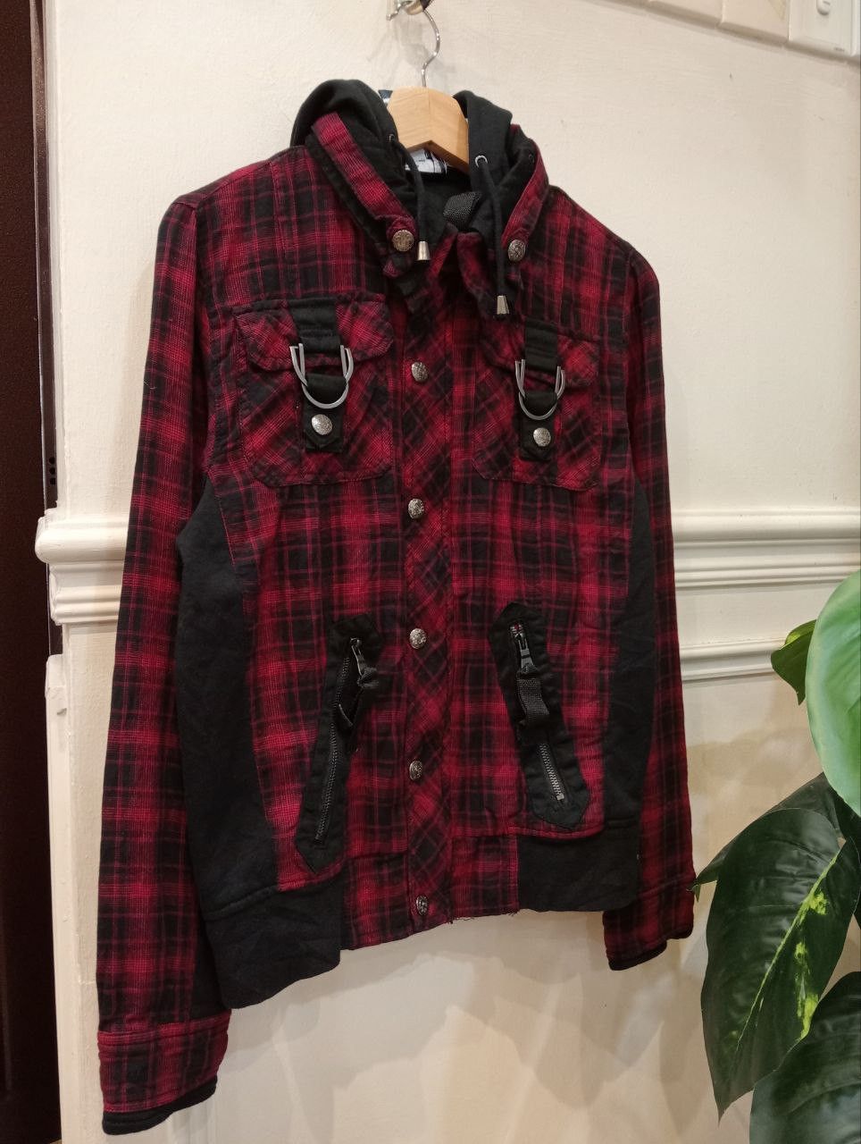 Japanese Brand 31040=SKKONE JAPAN PUNK CHECKERED JACKET - SIZE M Size US M / EU 48-50 / 2 - 5 Thumbnail