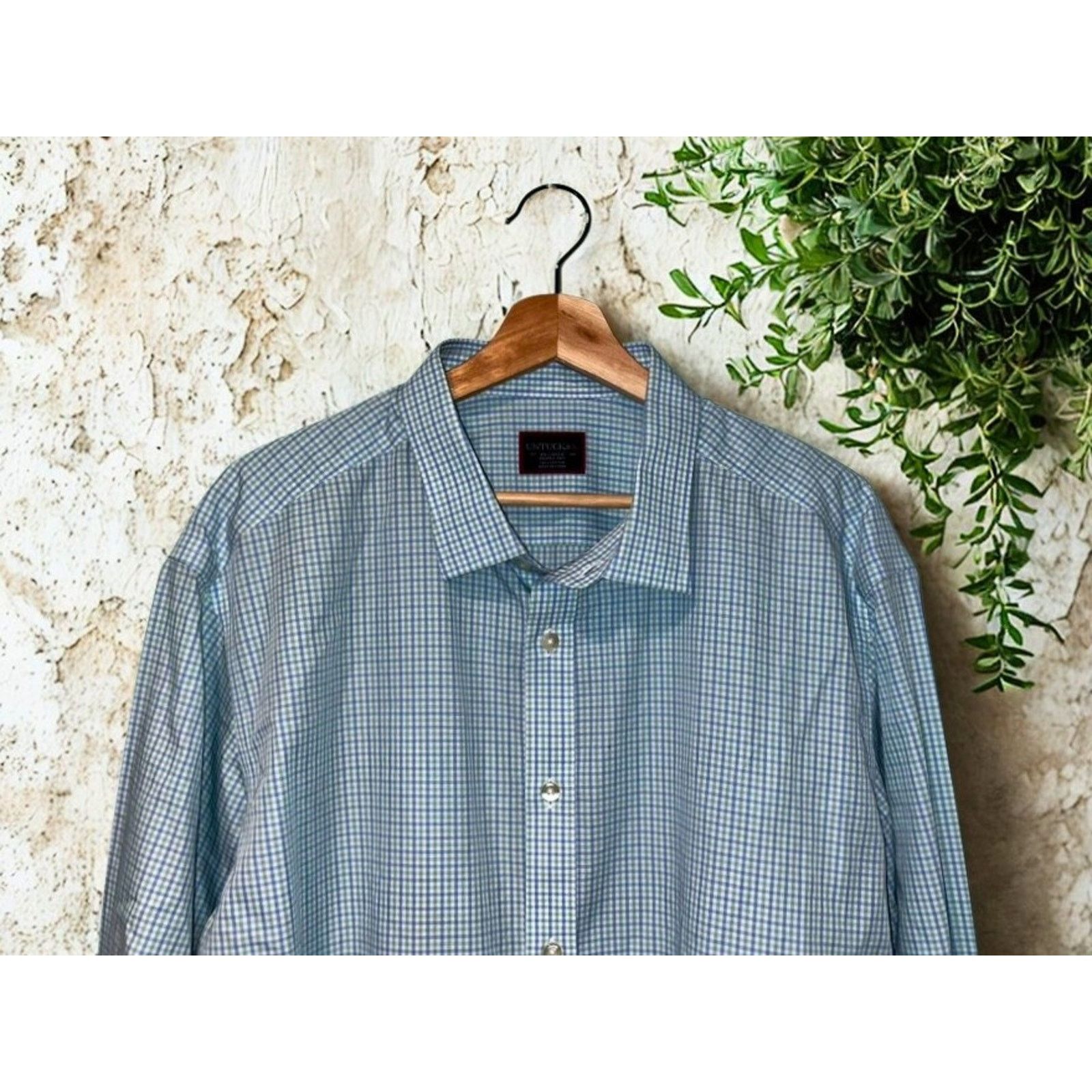 UNTUCKit UNTUCKit Pio Cesare Button Down Shirt 2XL Check Plaid L/S Size US XXL / EU 58 / 5 - 2 Thumbnail