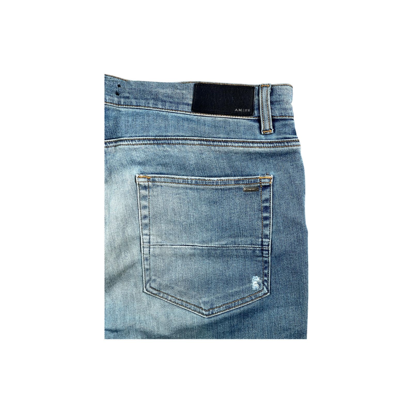 Amiri Amiri MX1 Clay Patch Light Wash & Black Jeans Size US 38 / EU 54 - 4 Thumbnail