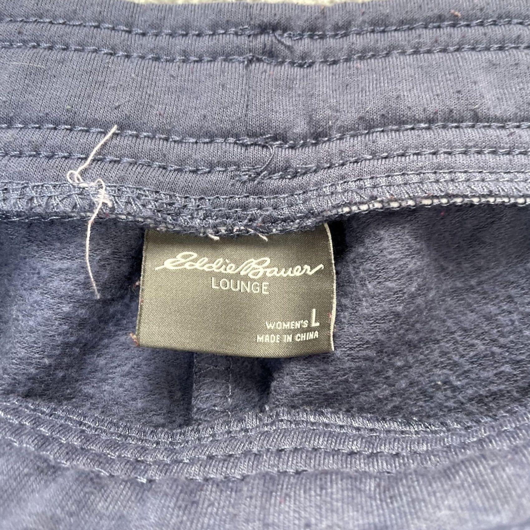 Eddie Bauer Eddie Bauer Pants Womens Large Blue Lounge Jogger French Terry Lined Tapered Leg Size 36" / US 14 / IT 50 - 3 Thumbnail