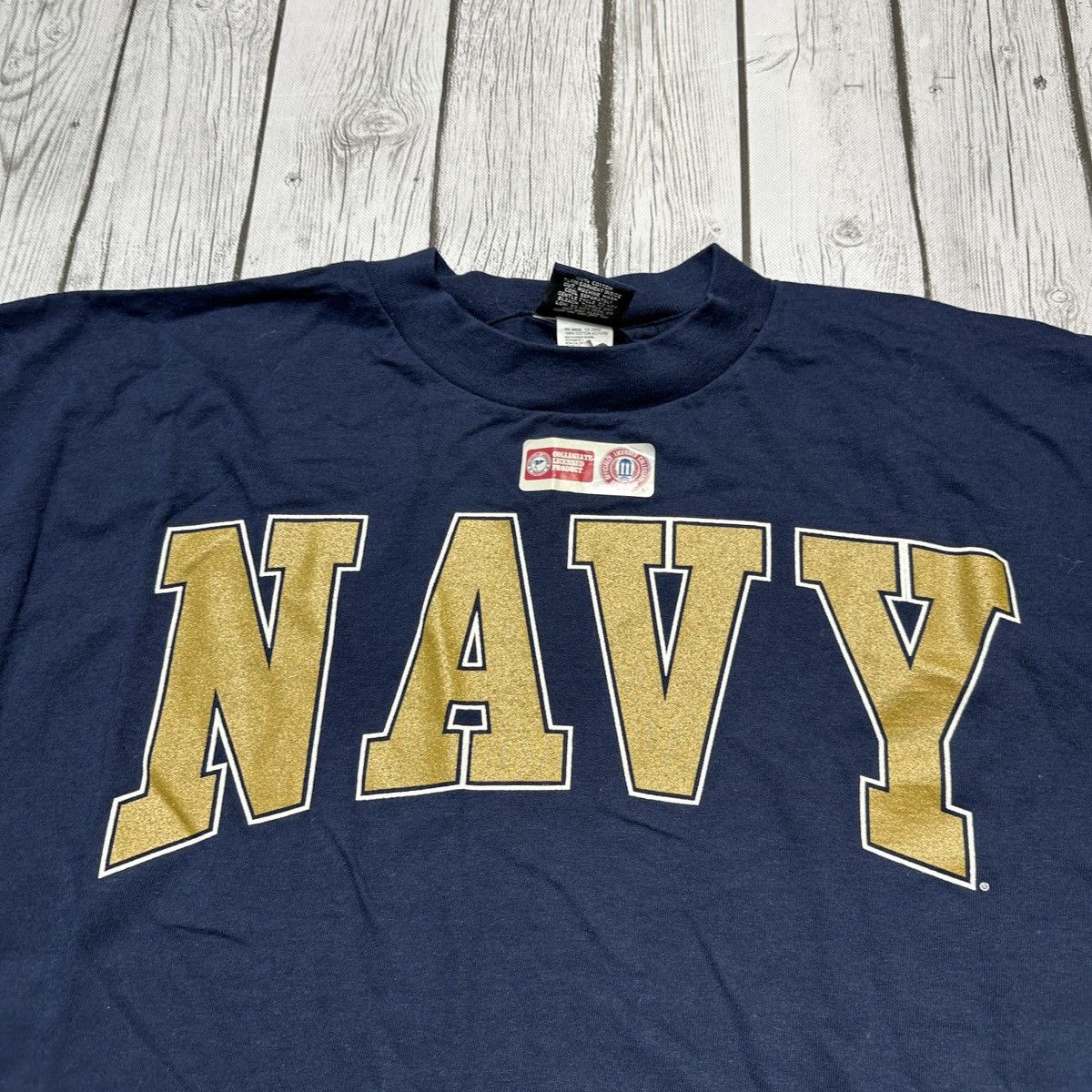 Vintage Vintage Navy tee Size US XL / EU 56 / 4 - 3 Thumbnail
