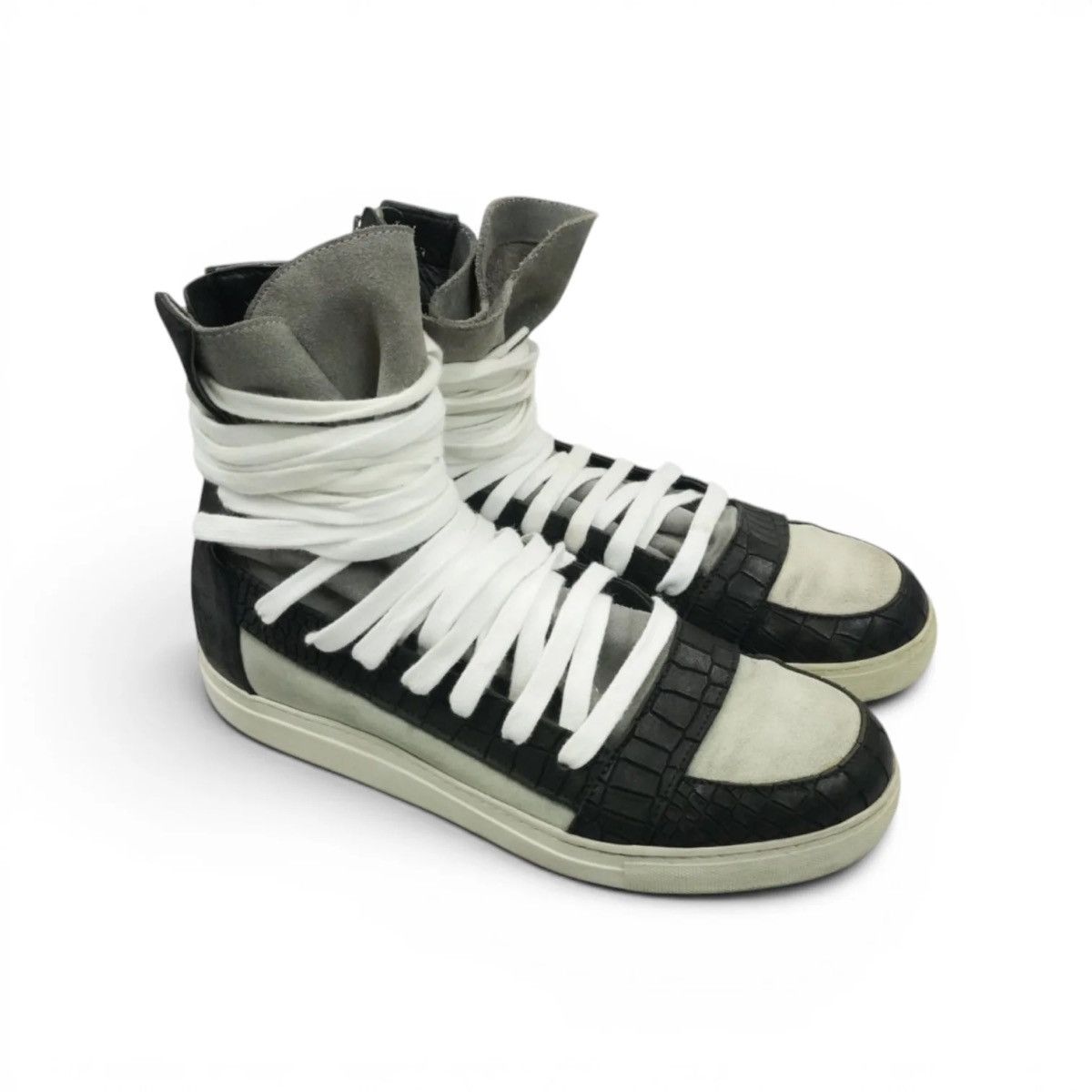 adidas gazelle silver green womens Kris Van Assche Black Suede Leather Laced Low Sneakers – Dolce Vita Hub main image 1