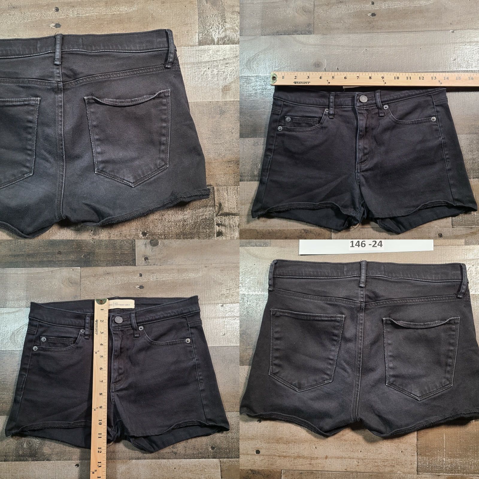 Gap Gap Shorts Womens 27R Black Denim Mid Rise Zip Closure 5-Pocket Casual Summer 1969 Brand Gap Mens? Size 27" / US 4 / IT 40 - 8 Thumbnail