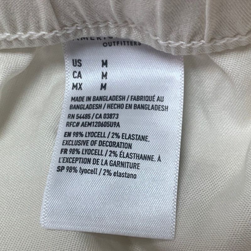 American Eagle Outfitters New American Eagle Womens Medium White Elastic Waist Shorts Size 30" / US 8 / IT 44 - 4 Thumbnail