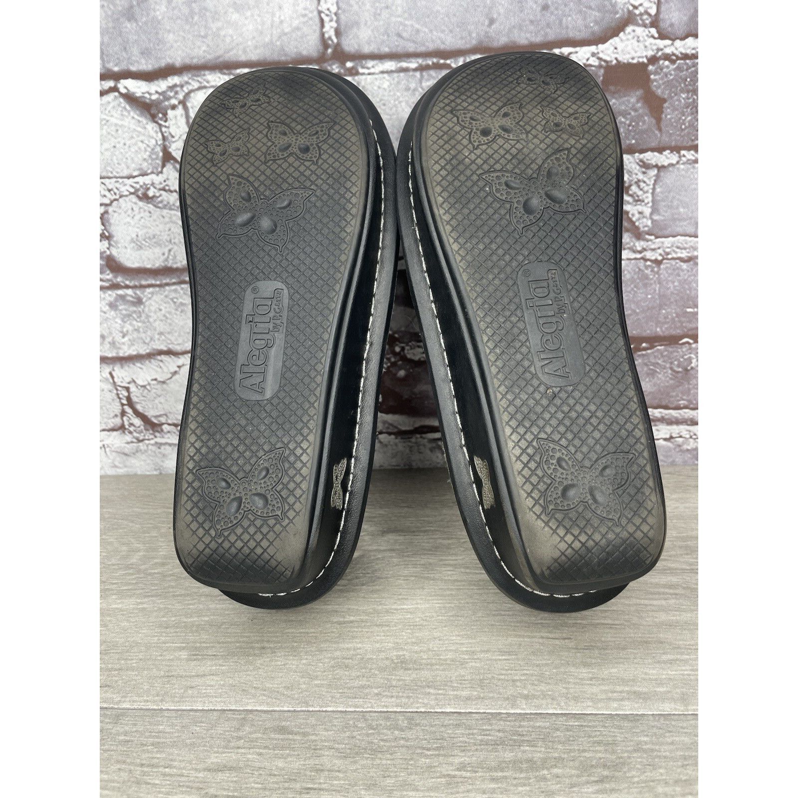 Allegri Alegria DEN-735 MOON SHADOW Gray Leather Shoes Slip-On Clogs Size US 9 / IT 39 - 7 Thumbnail