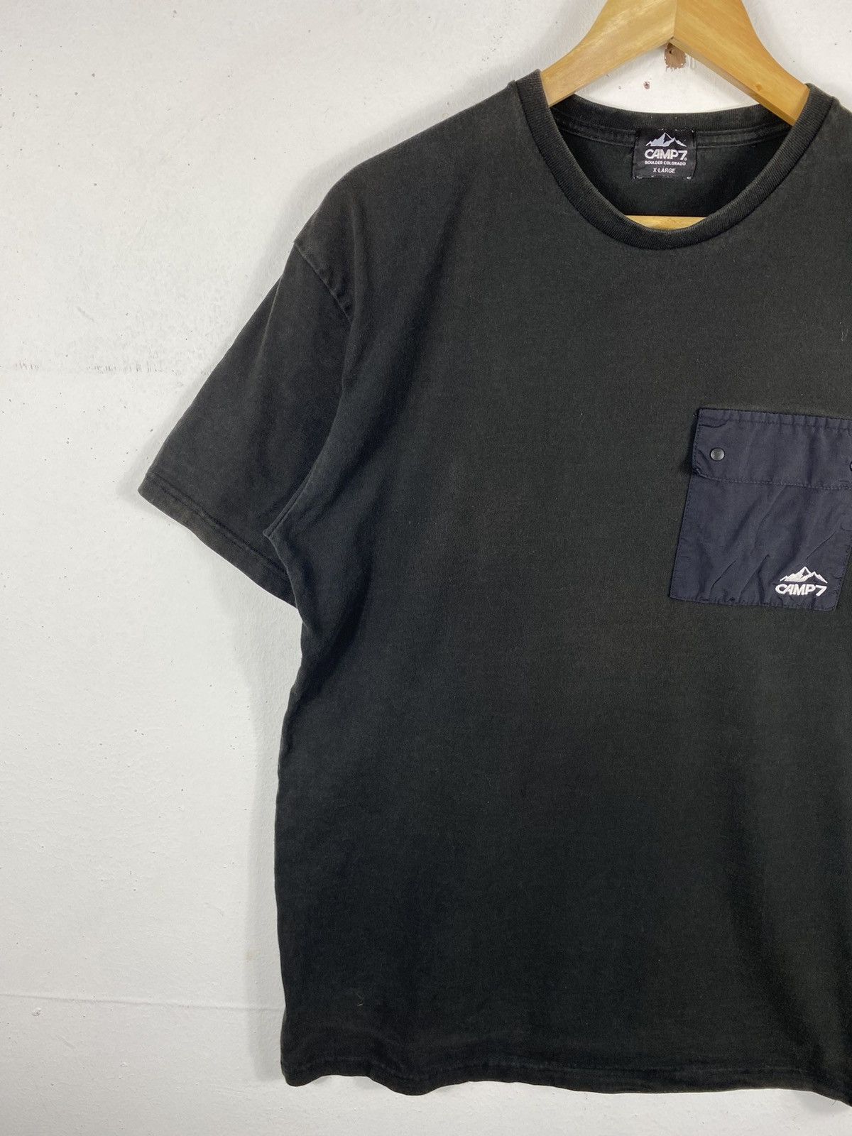 Japanese Brand Camp7 Single Pocket Embroidery T-Shirt Size US XL / EU 56 / 4 - 3 Thumbnail
