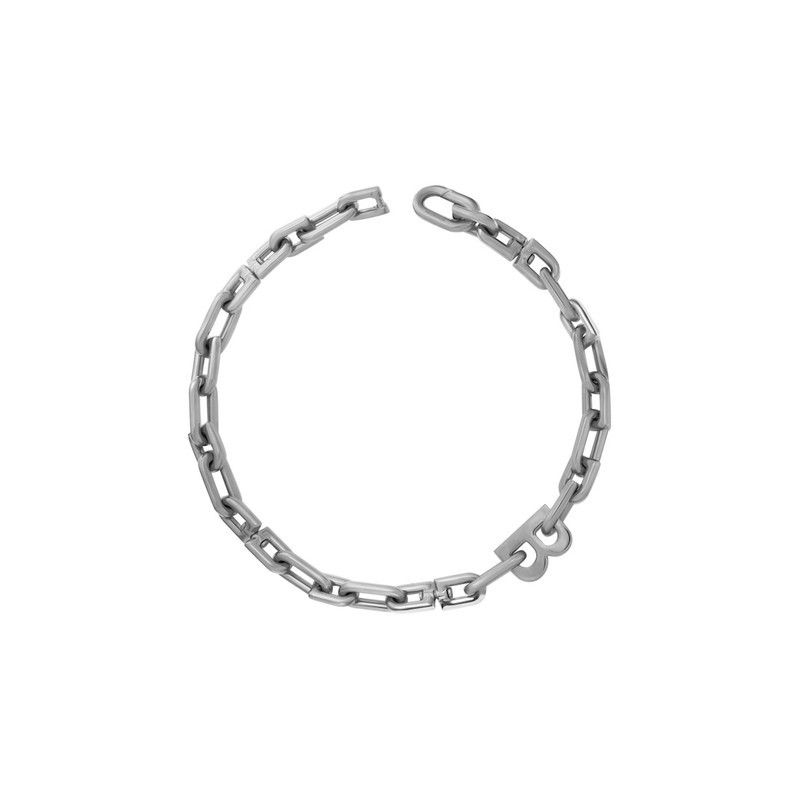 Balenciaga o1tr1nto0426 Size: OS / B Chain Thin Necklace in Silver Size ONE SIZE - 2 Thumbnail
