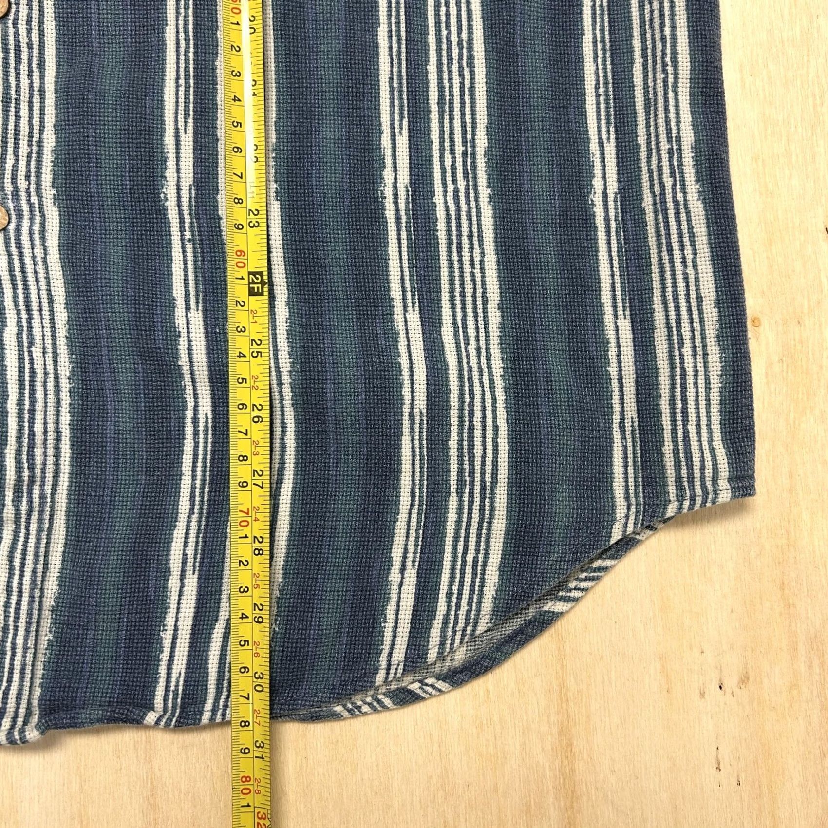 Faded Glory Vintage Faded Glory Shirt Mens Large Blue Striped Short Sleeve Button Up Woven Casual Cotton Size US L / EU 52-54 / 3 - 4 Thumbnail