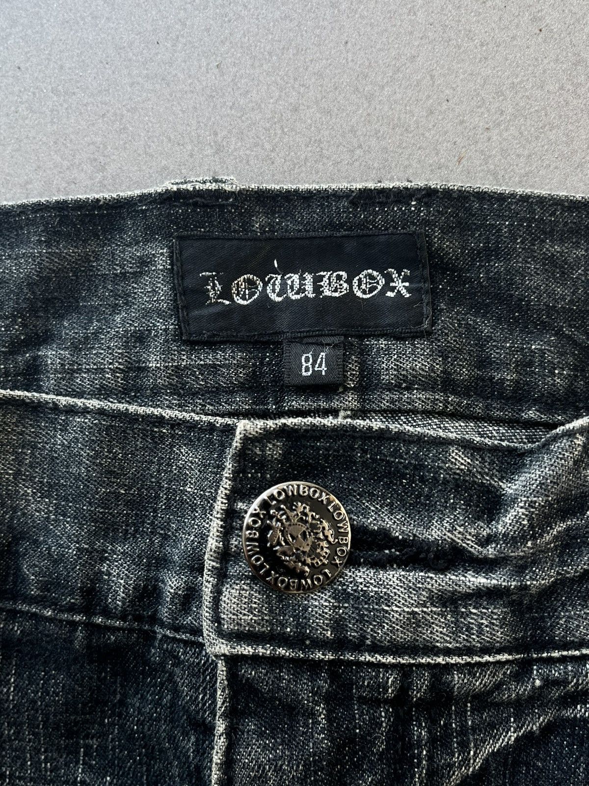 LOWBOX Japanese~Lowbox Flare BootCut Denim Cargo Multi Pocket Pants Size US 32 / EU 48 - 11 Thumbnail