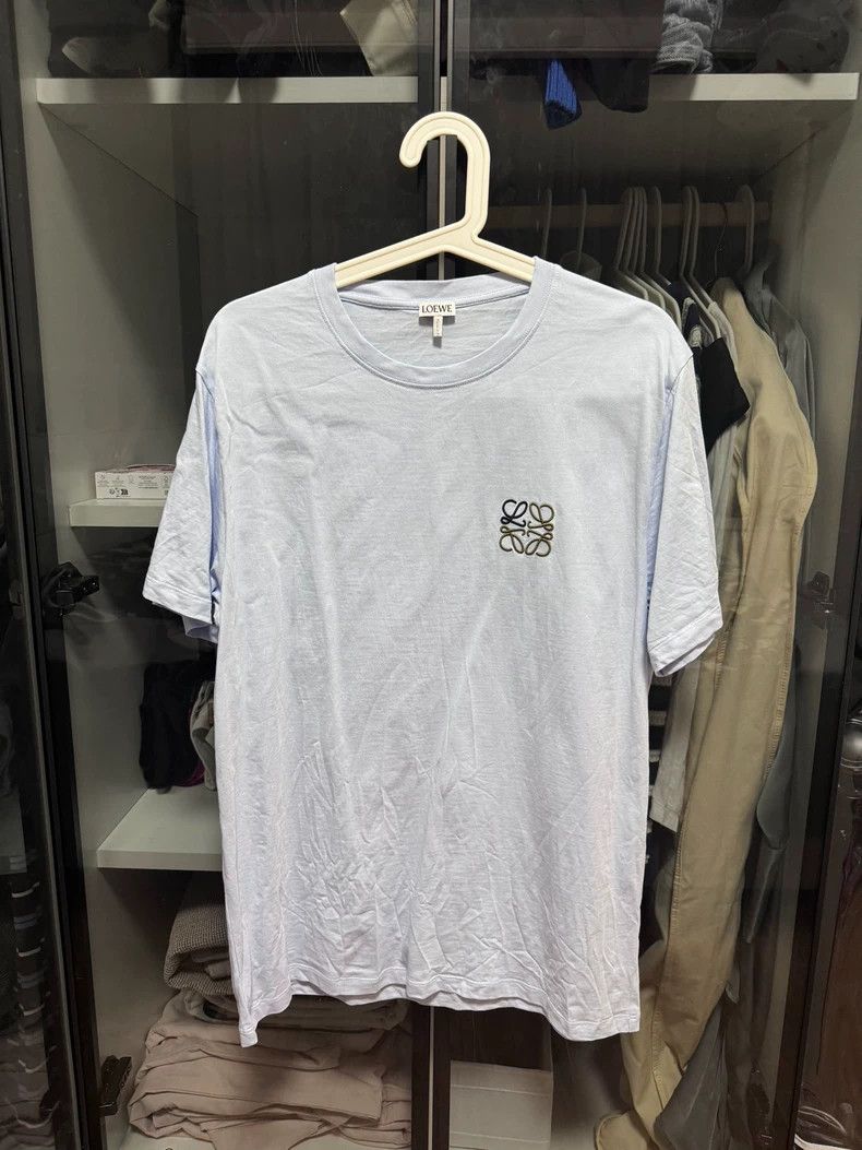 Loewe Loewe Light blue short sleeve T-shirt Size L / US 10 / IT 46 - 1 Thumbnail